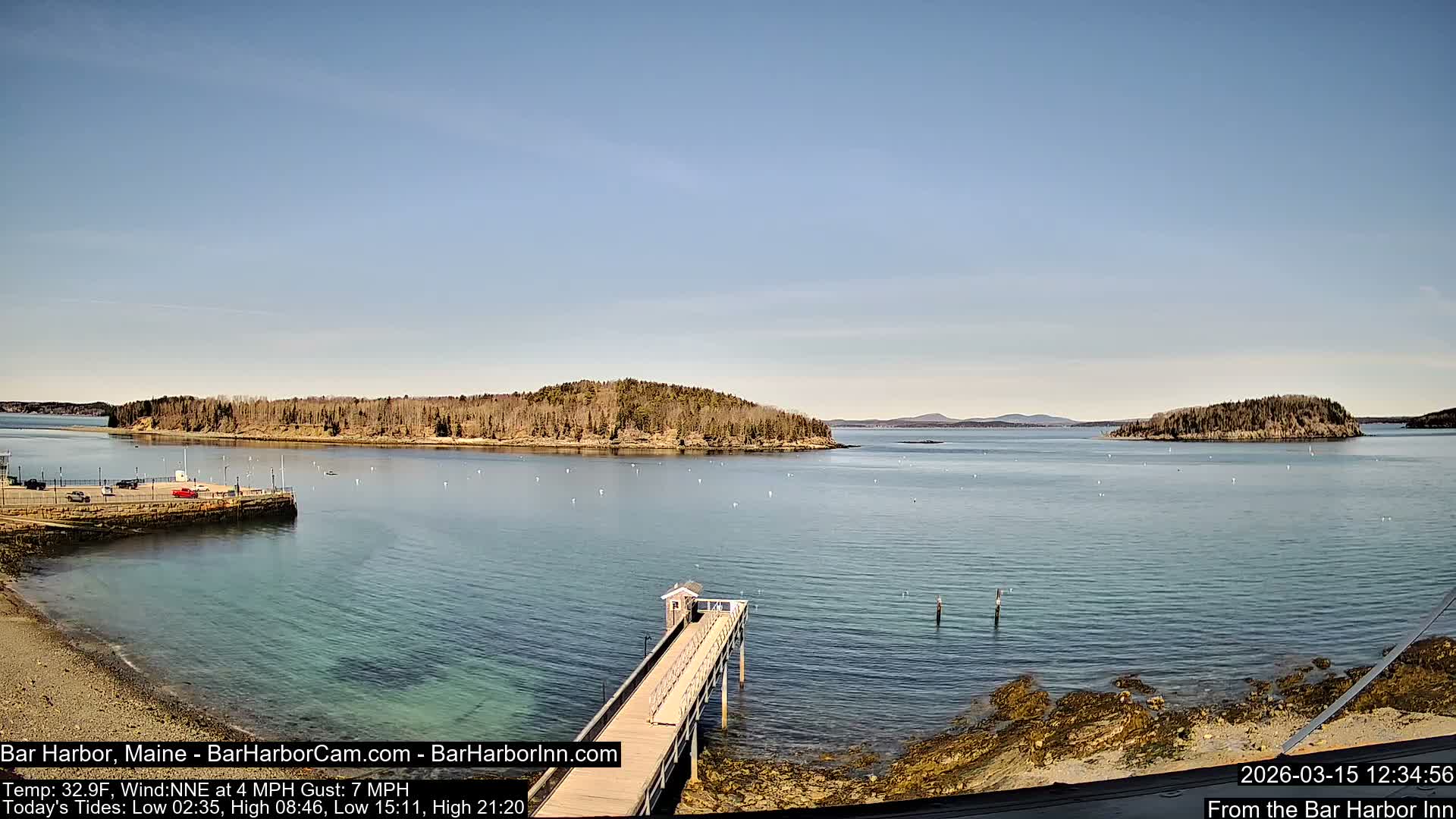 Bar Harbor North View Live Cam - Maine, USA