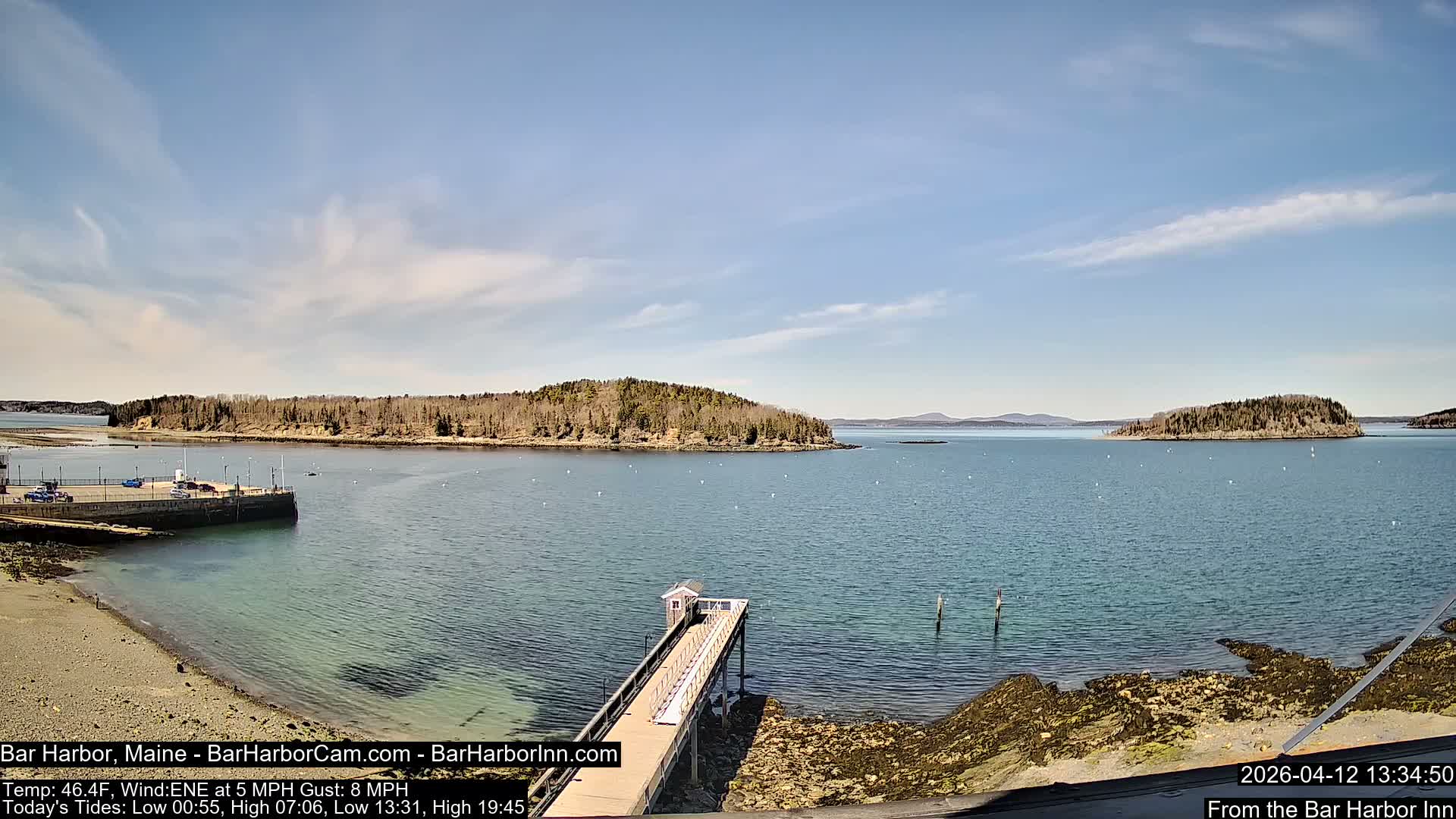 Bar Harbor North View Live Cam - Maine, USA