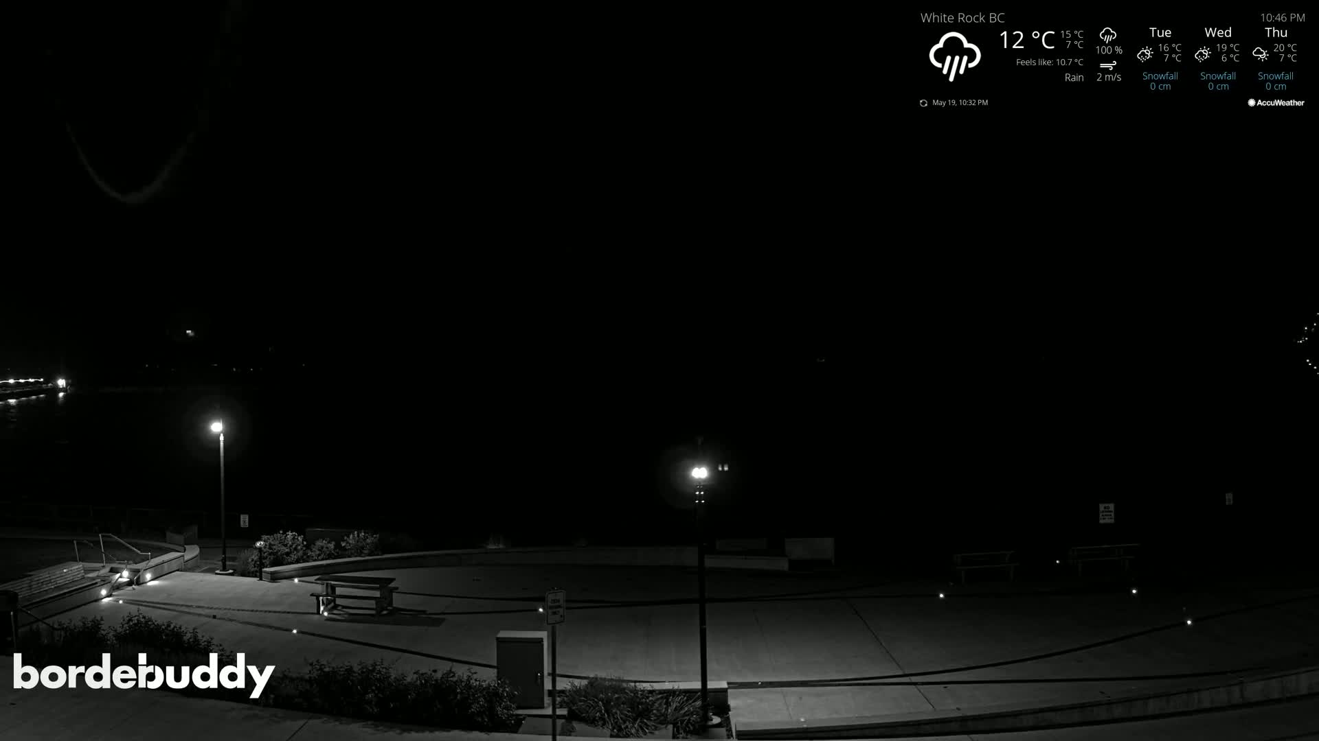 White Rock Beach & Memorial Park Live Cam - White Rock, Metro Vancouver, British Columbia, Canada