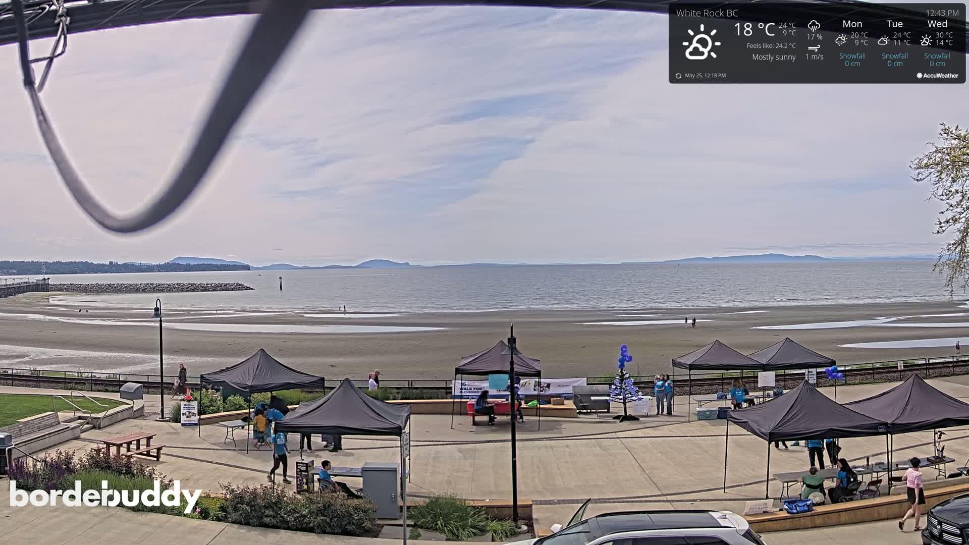White Rock Beach & Memorial Park Live Cam - White Rock, Metro Vancouver, British Columbia, Canada
