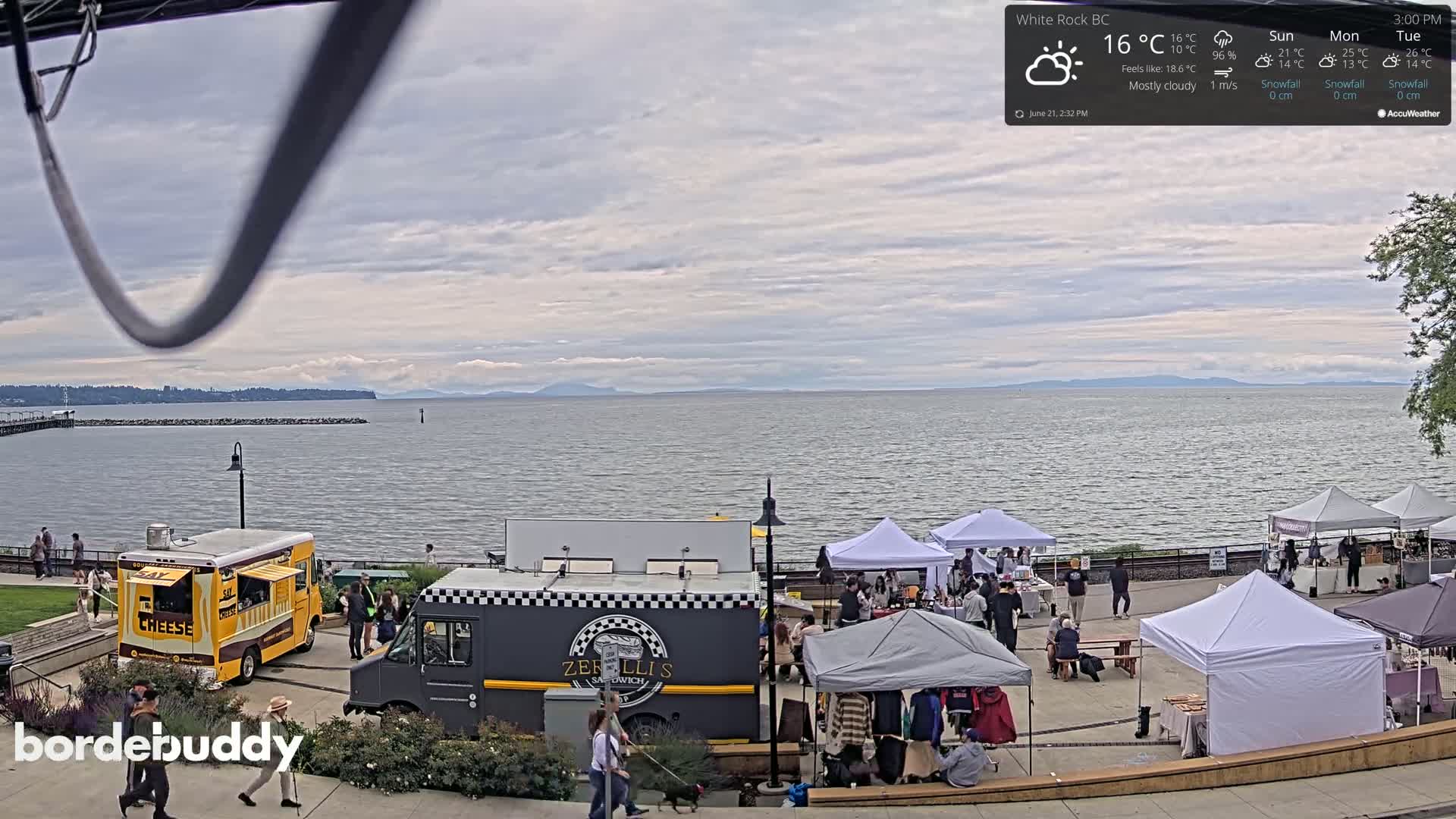 White Rock Beach & Memorial Park Live Cam - White Rock, Metro Vancouver, British Columbia, Canada