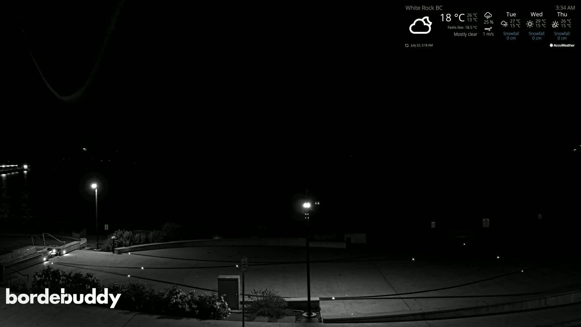 White Rock Beach & Memorial Park Live Cam - White Rock, Metro Vancouver, British Columbia, Canada