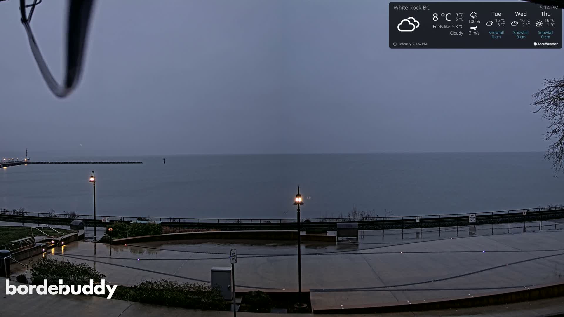 White Rock Beach & Memorial Park Live Cam - White Rock, Metro Vancouver, British Columbia, Canada