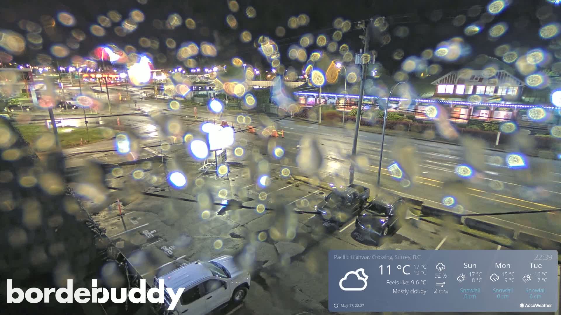 Surrey, Canada-USA  Border Canada Side Pasific Highway Crossing Check Toll Booth Live Cam - Douglas, Surrey, Metro Vancouver, British Columbia, Canada