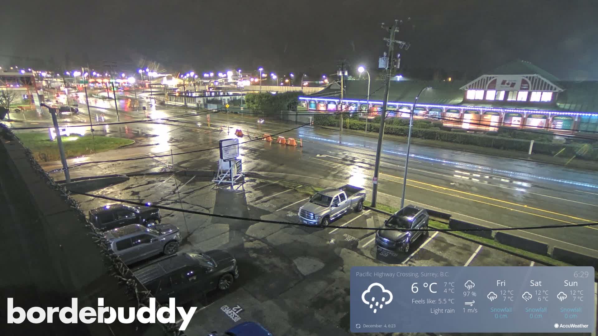 Surrey, Canada-USA  Border Canada Side Pasific Highway Crossing Check Toll Booth Live Cam - Douglas, Surrey, Metro Vancouver, British Columbia, Canada