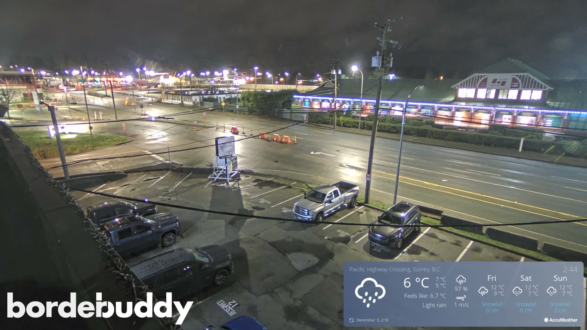 Surrey, Canada-USA  Border Canada Side Pasific Highway Crossing Check Toll Booth Live Cam - Douglas, Surrey, Metro Vancouver, British Columbia, Canada