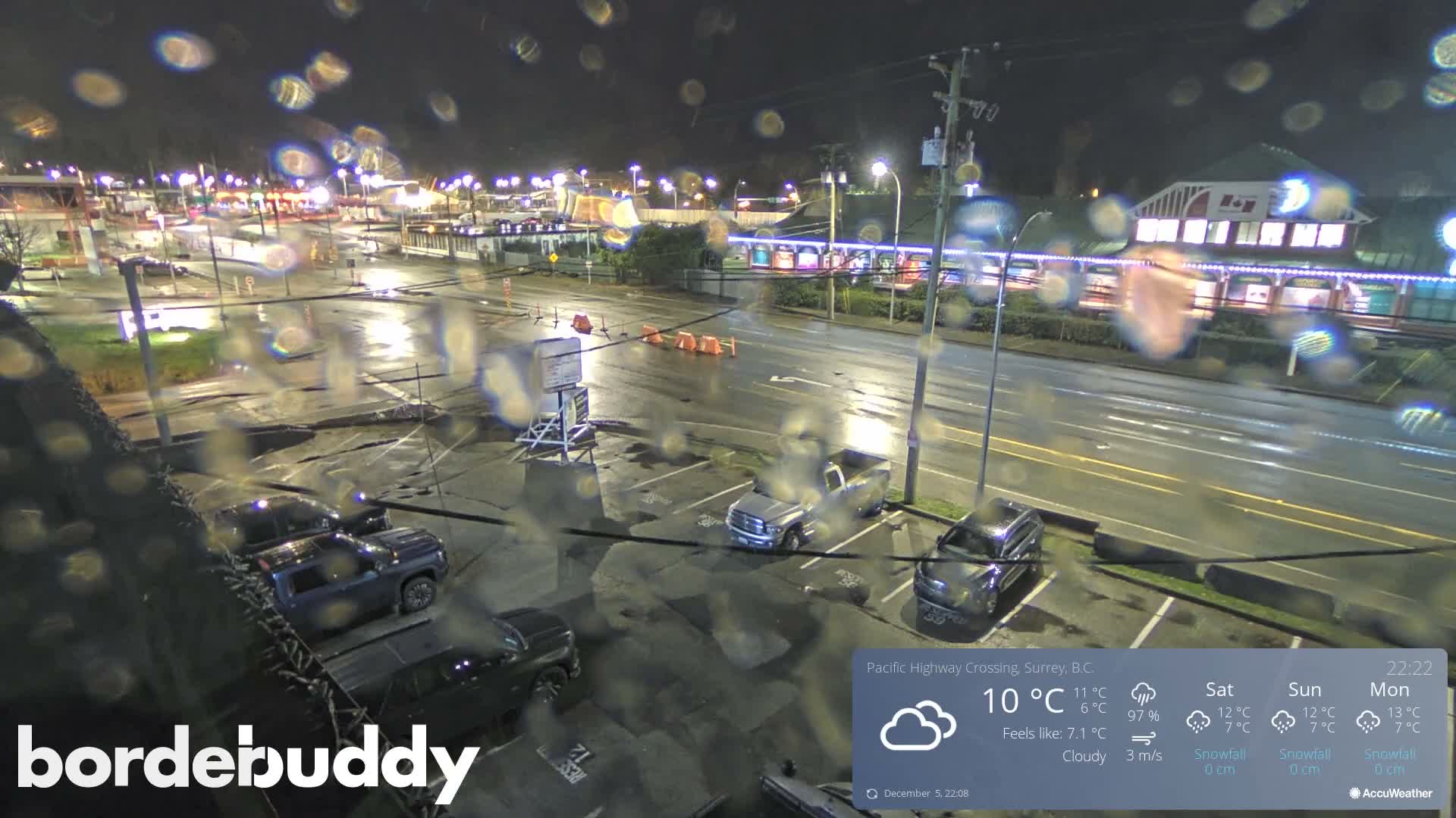 Surrey, Canada-USA  Border Canada Side Pasific Highway Crossing Check Toll Booth Live Cam - Douglas, Surrey, Metro Vancouver, British Columbia, Canada