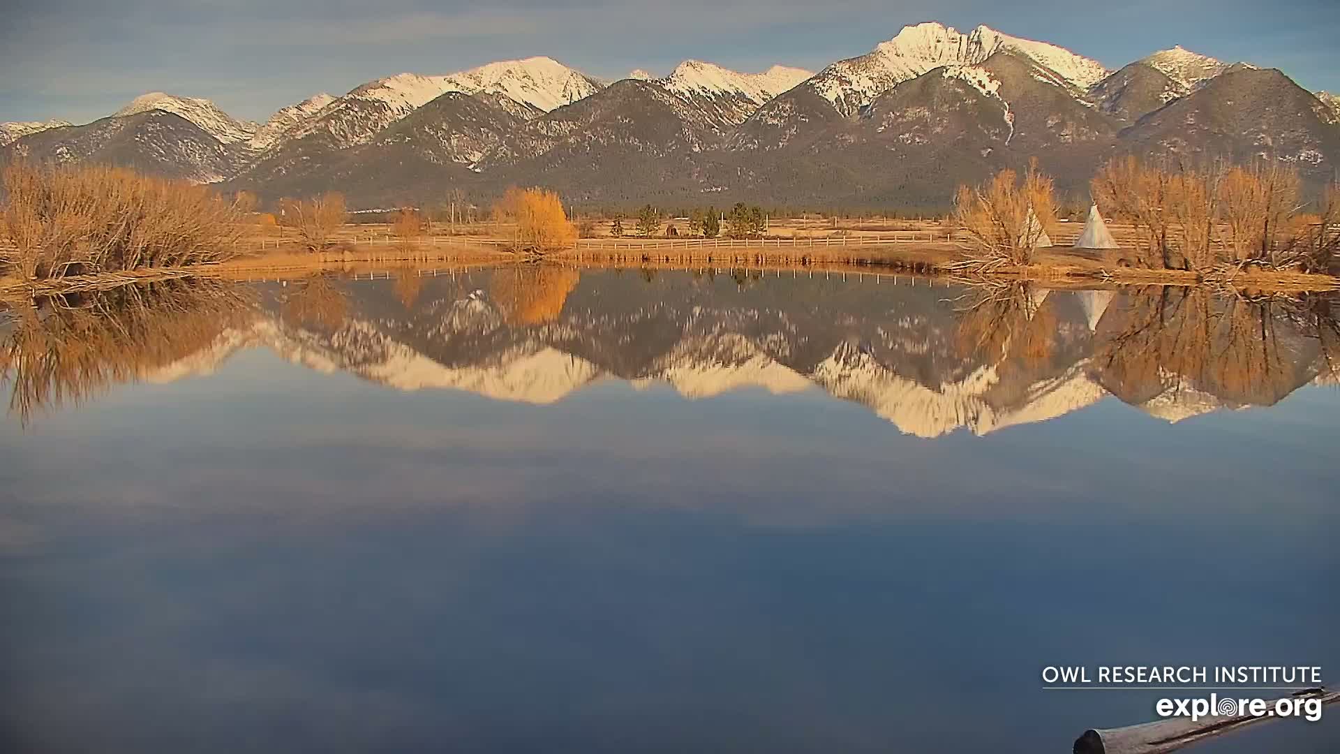 Mission Mountain Range & Mt Calowahcan View from Ninepipe Lodge Wildlife Refuge Live Cam - Charlo, Lake County, Montana, USA