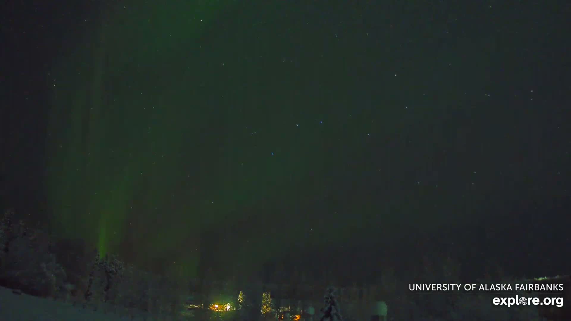 University of Alaska, Fairbanks North Star Northern Lights / Aurora Borealis / Stars View Live Cam - Faibanks, Fairbanks North Star, Alaska, USA