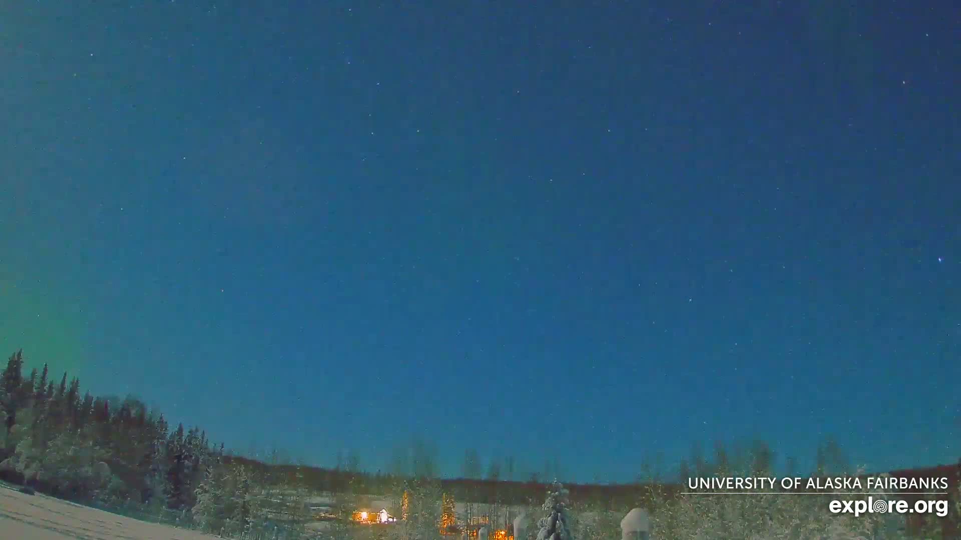 University of Alaska, Fairbanks North Star Northern Lights / Aurora Borealis / Stars View Live Cam - Faibanks, Fairbanks North Star, Alaska, USA
