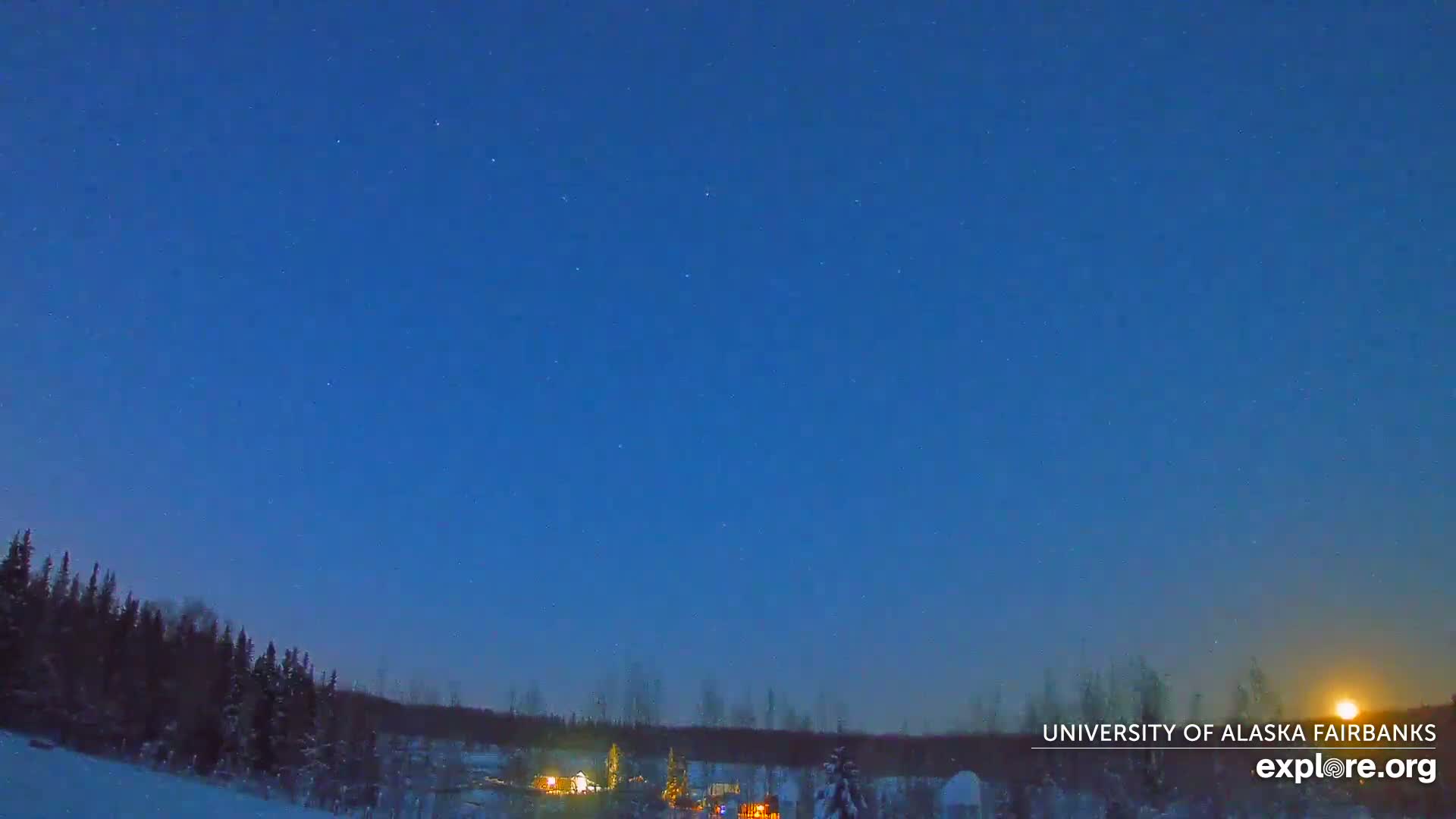 University of Alaska, Fairbanks North Star Northern Lights / Aurora Borealis / Stars View Live Cam - Faibanks, Fairbanks North Star, Alaska, USA