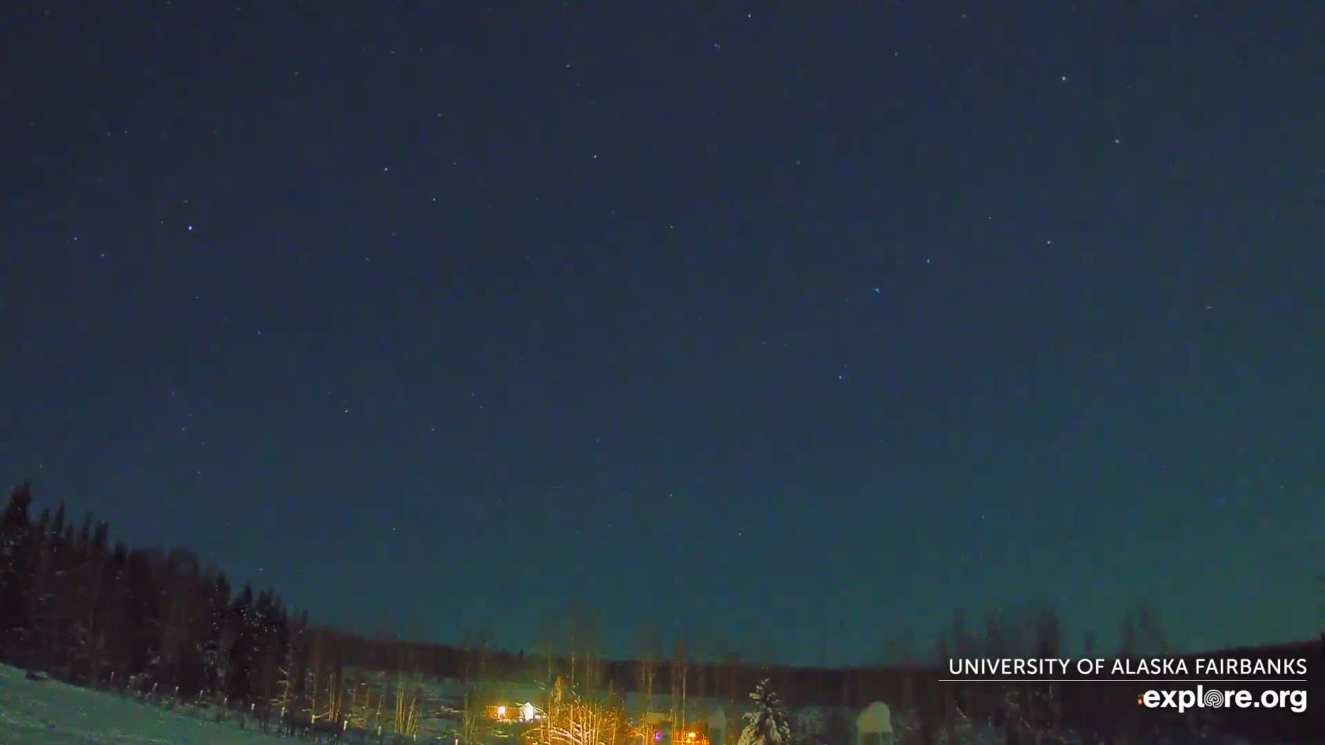 University of Alaska, Fairbanks North Star Northern Lights / Aurora Borealis / Stars View Live Cam - Faibanks, Fairbanks North Star, Alaska, USA