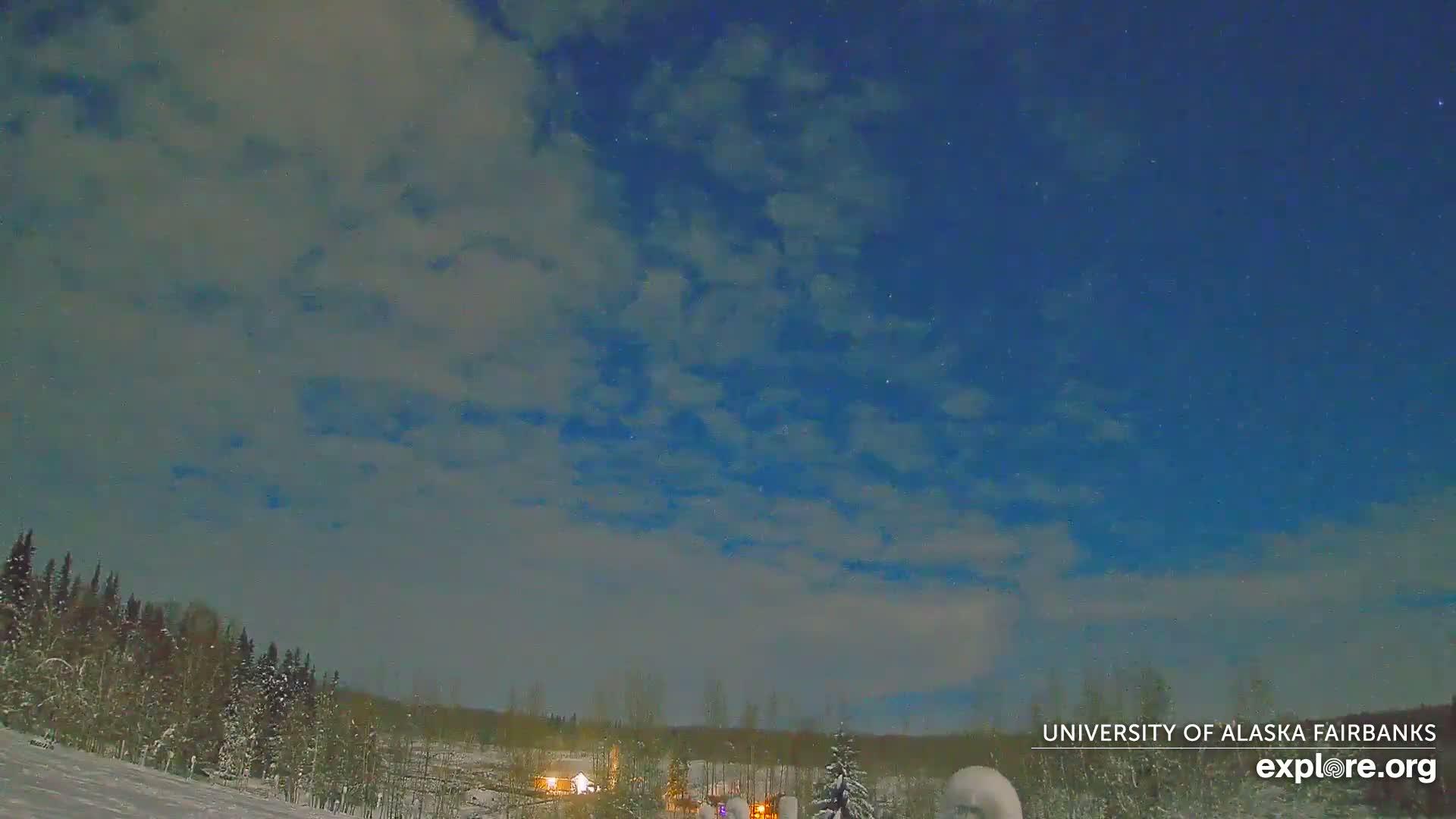 University of Alaska, Fairbanks North Star Northern Lights / Aurora Borealis / Stars View Live Cam - Faibanks, Fairbanks North Star, Alaska, USA