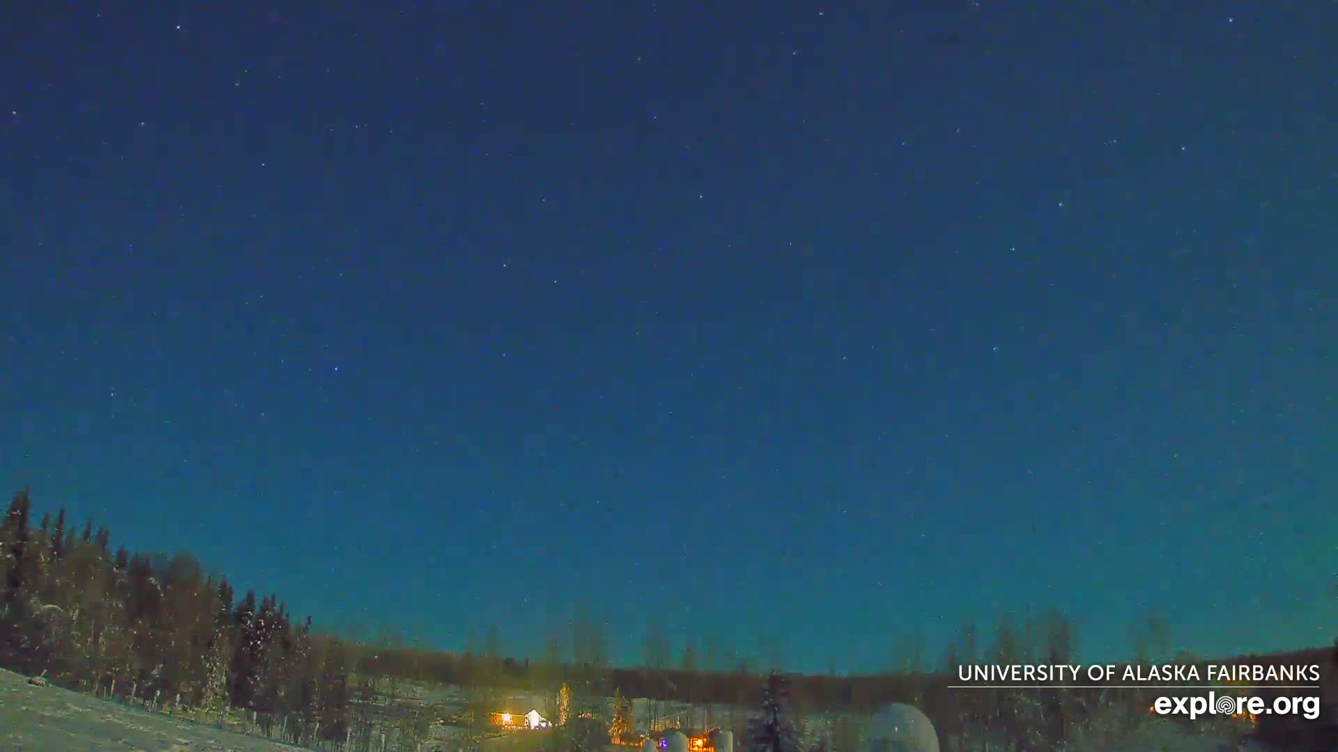 University of Alaska, Fairbanks North Star Northern Lights / Aurora Borealis / Stars View Live Cam - Faibanks, Fairbanks North Star, Alaska, USA