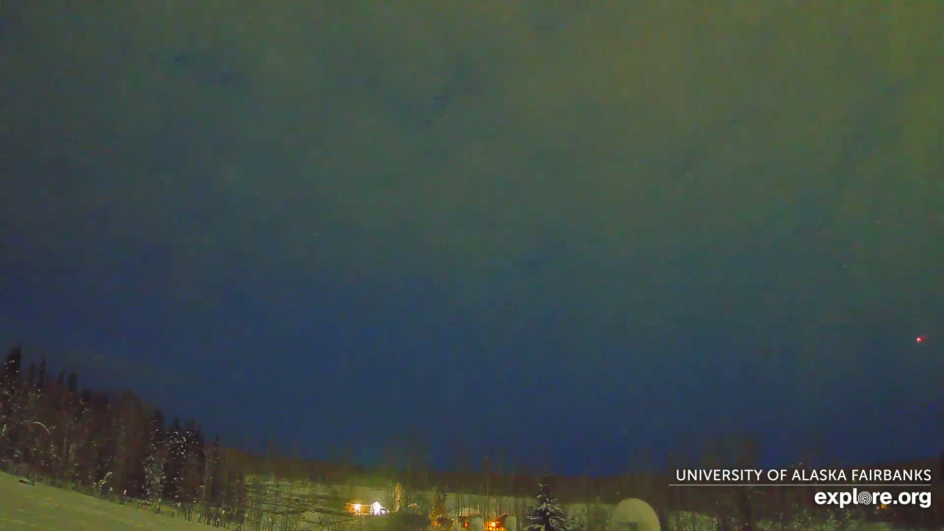 University of Alaska, Fairbanks North Star Northern Lights / Aurora Borealis / Stars View Live Cam - Faibanks, Fairbanks North Star, Alaska, USA