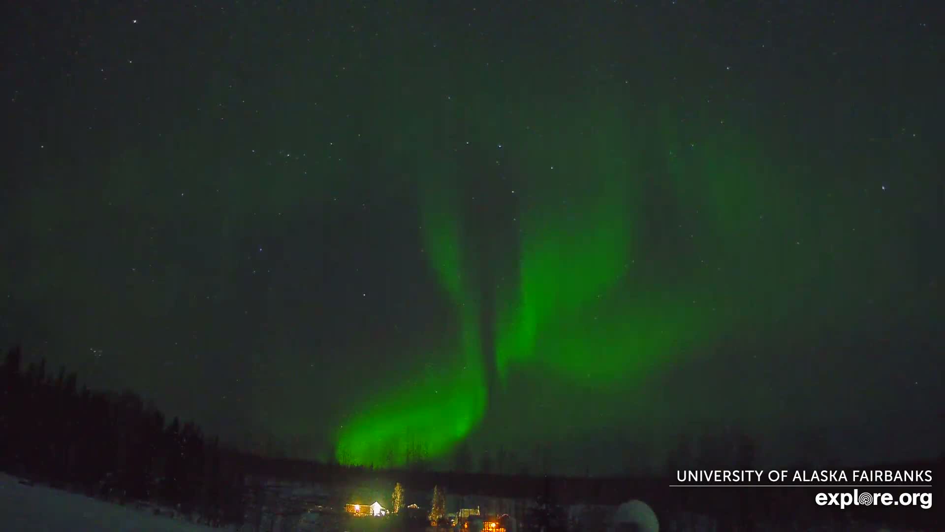University of Alaska, Fairbanks North Star Northern Lights / Aurora Borealis / Stars View Live Cam - Faibanks, Fairbanks North Star, Alaska, USA