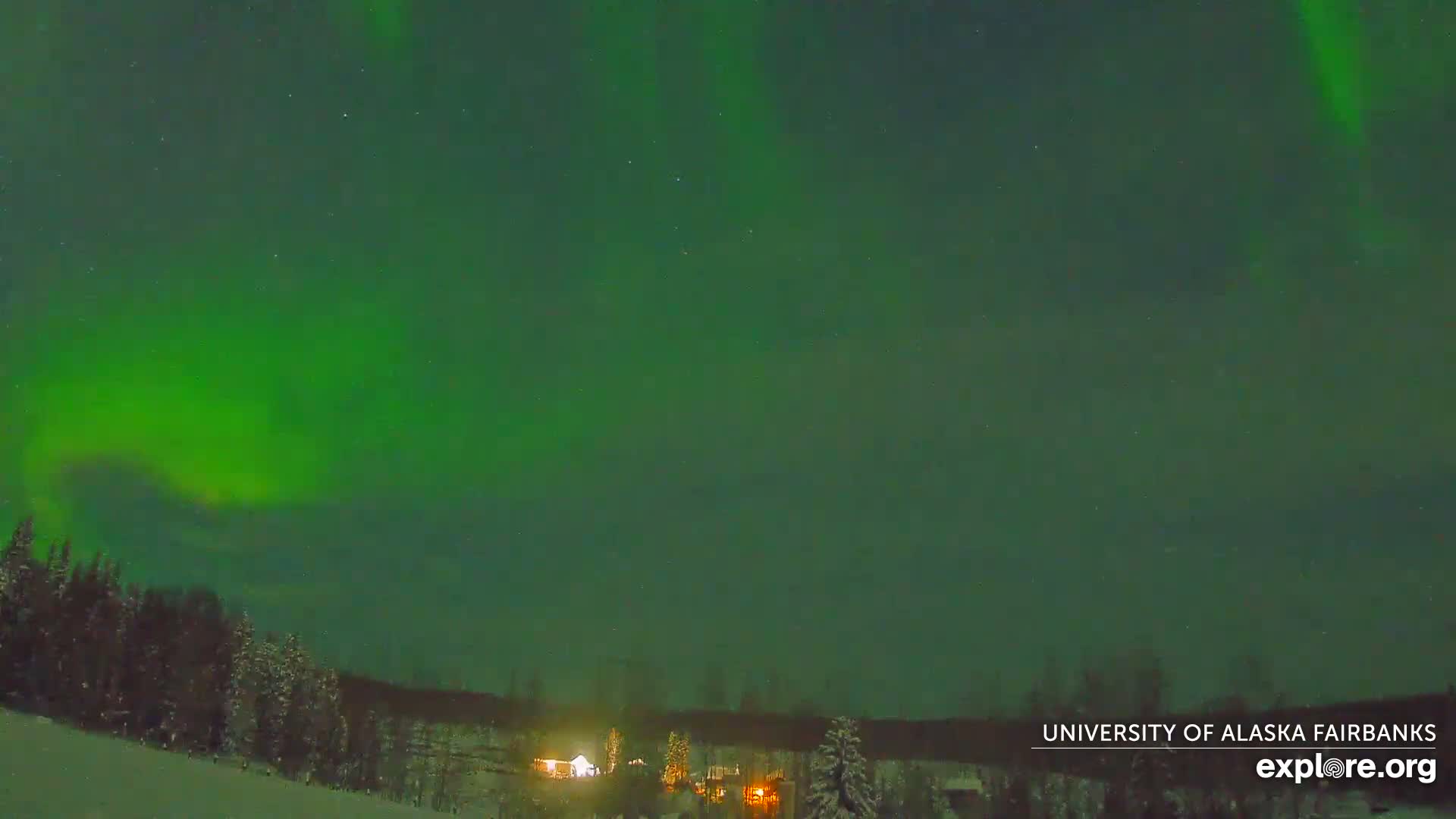 University of Alaska, Fairbanks North Star Northern Lights / Aurora Borealis / Stars View Live Cam - Faibanks, Fairbanks North Star, Alaska, USA