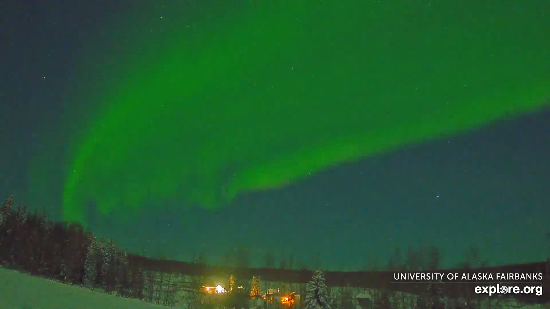 University of Alaska, Fairbanks North Star Northern Lights / Aurora Borealis / Stars View Live Cam - Faibanks, Fairbanks North Star, Alaska, USA