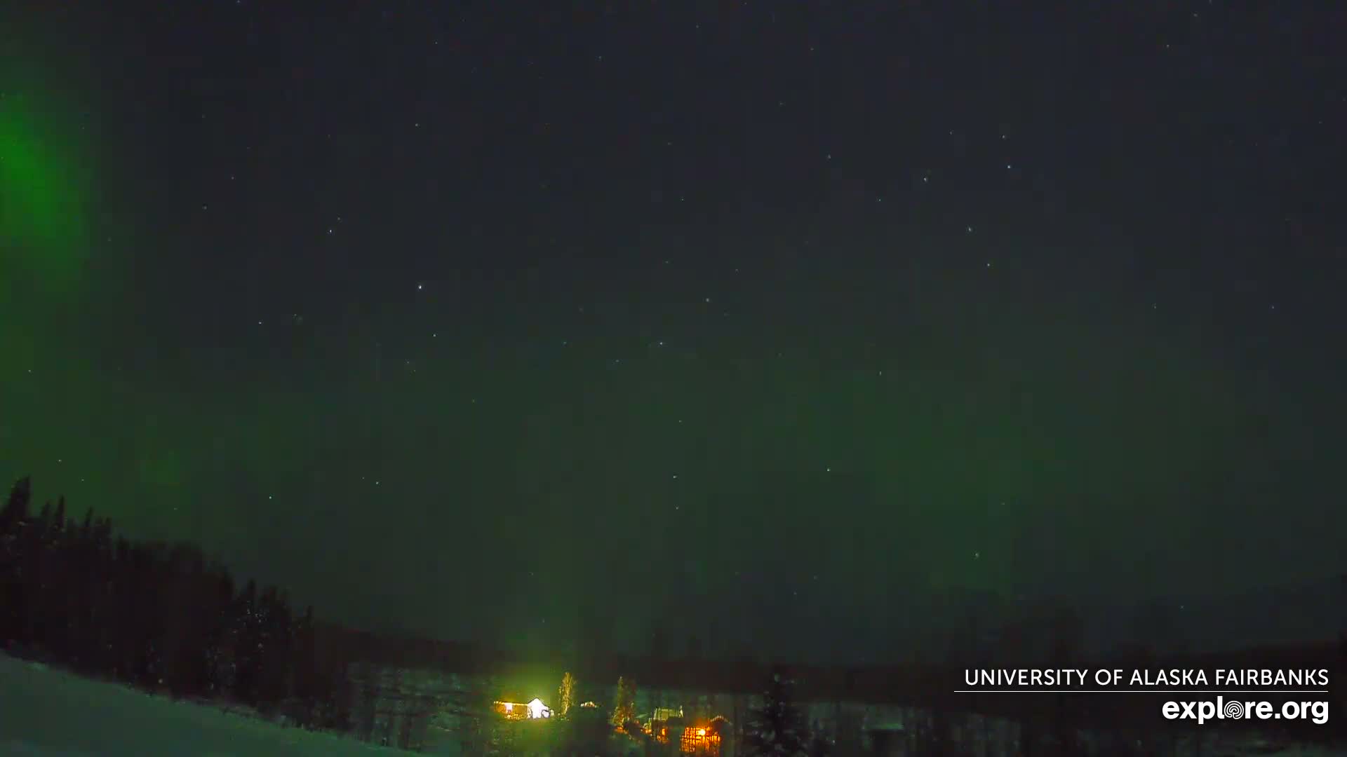 University of Alaska, Fairbanks North Star Northern Lights / Aurora Borealis / Stars View Live Cam - Faibanks, Fairbanks North Star, Alaska, USA