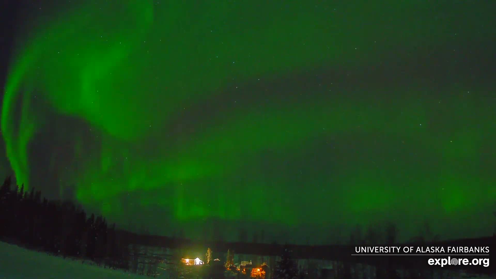 University of Alaska, Fairbanks North Star Northern Lights / Aurora Borealis / Stars View Live Cam - Faibanks, Fairbanks North Star, Alaska, USA