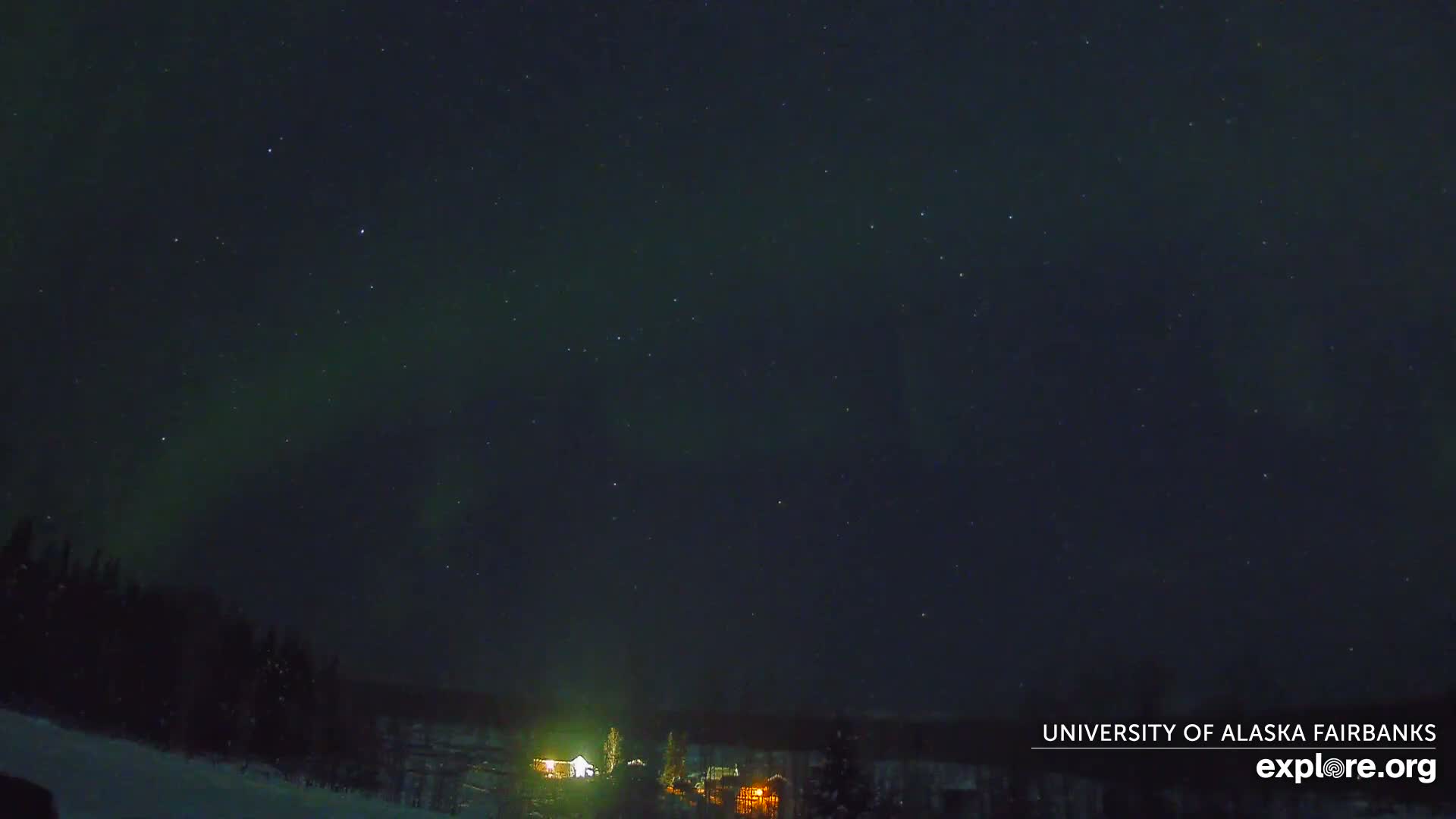 University of Alaska, Fairbanks North Star Northern Lights / Aurora Borealis / Stars View Live Cam - Faibanks, Fairbanks North Star, Alaska, USA