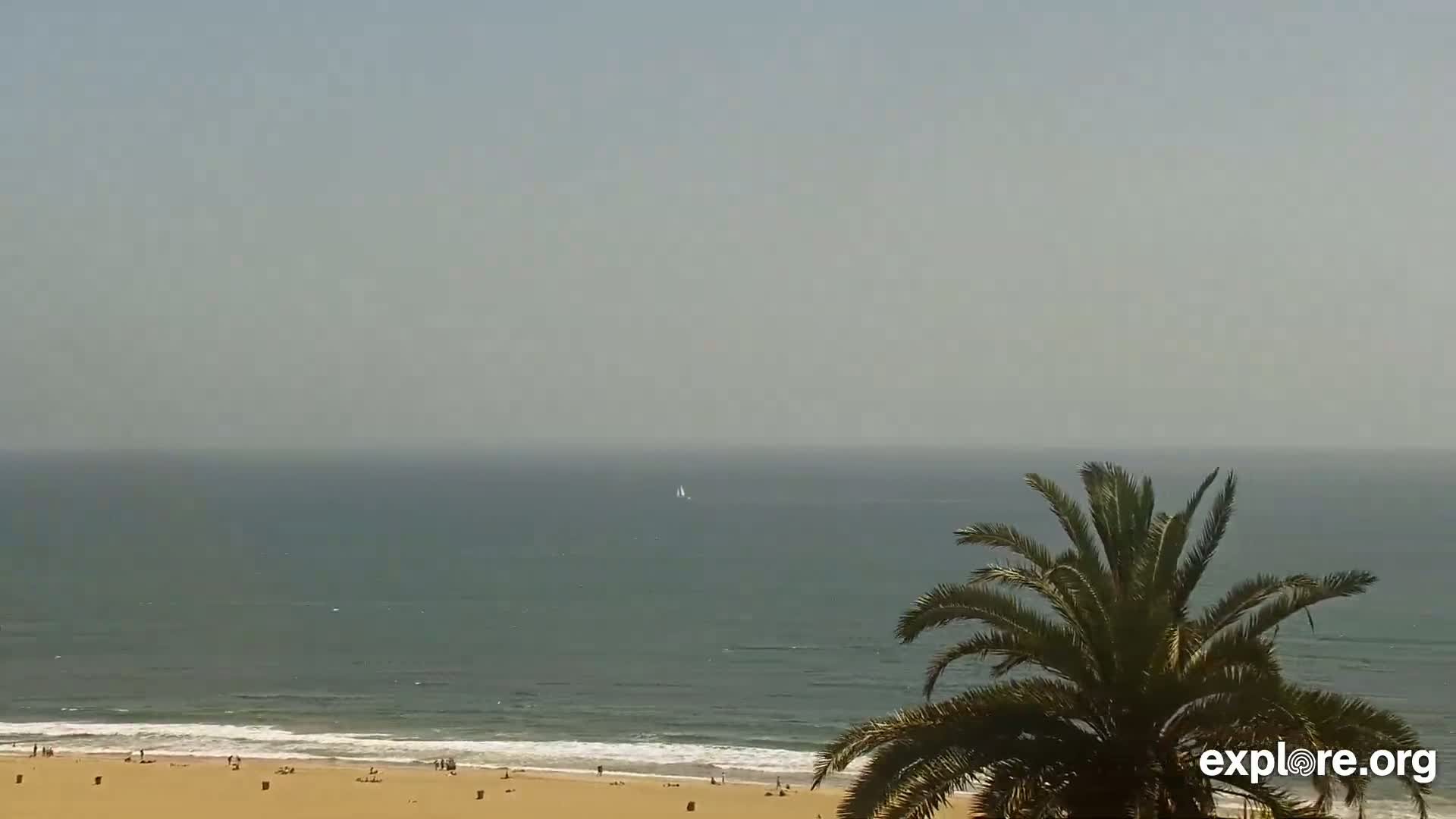 Santa Monica Beach & Pasific Palisades View Live Cam - Santa Monica, Los Angeles, California, USA