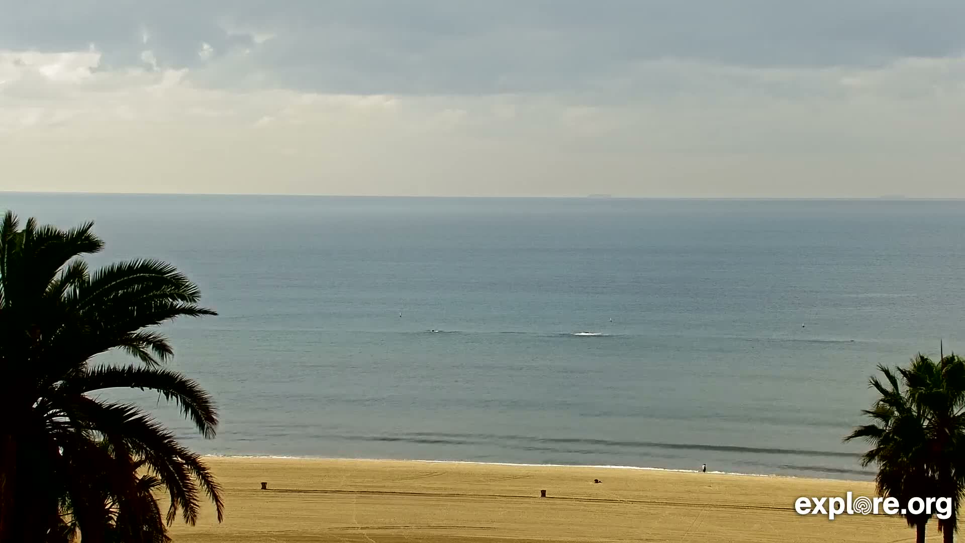 Santa Monica Beach & Pasific Palisades View Live Cam - Santa Monica, Los Angeles, California, USA