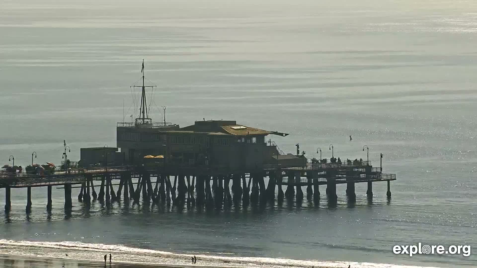 Santa Monica Beach & Pasific Palisades View Live Cam - Santa Monica, Los Angeles, California, USA