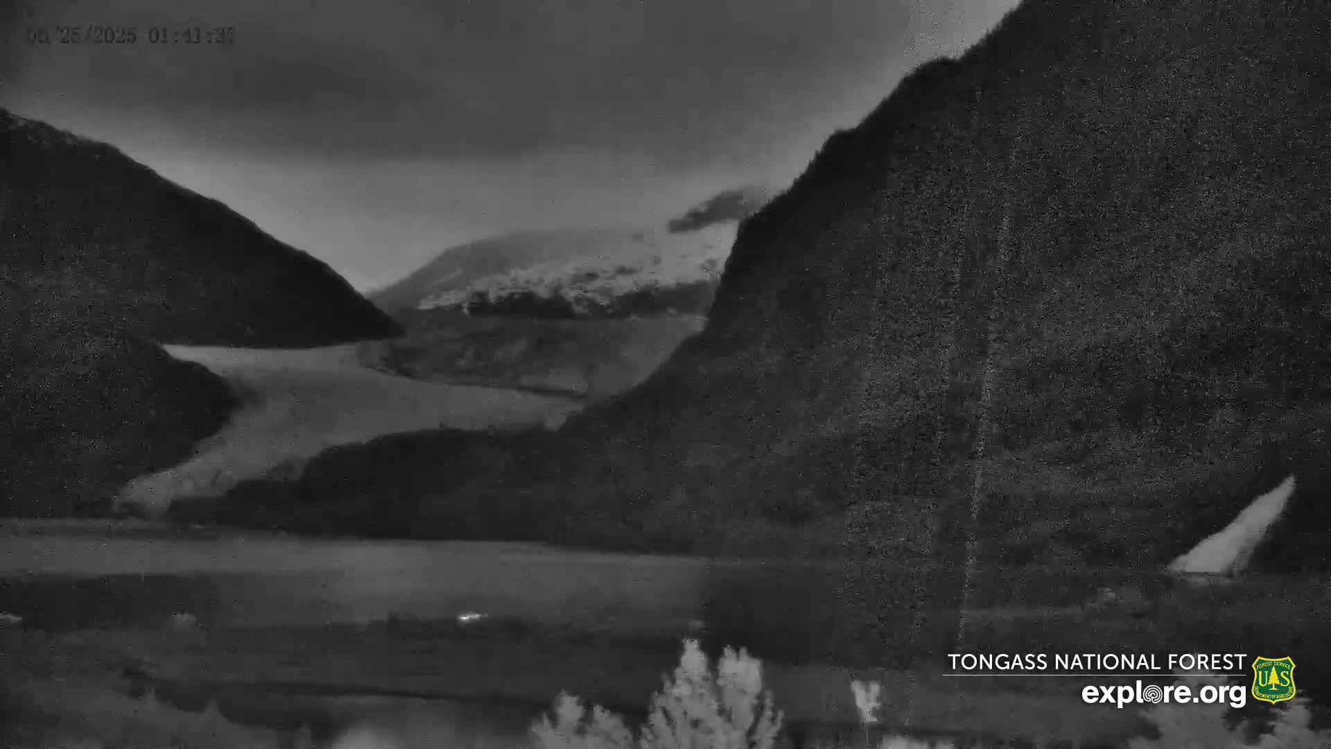 Mendenhall Glacier , Lake & Mountain Live Cam - Mendenhall Valley, Juneau, Alaska, USA