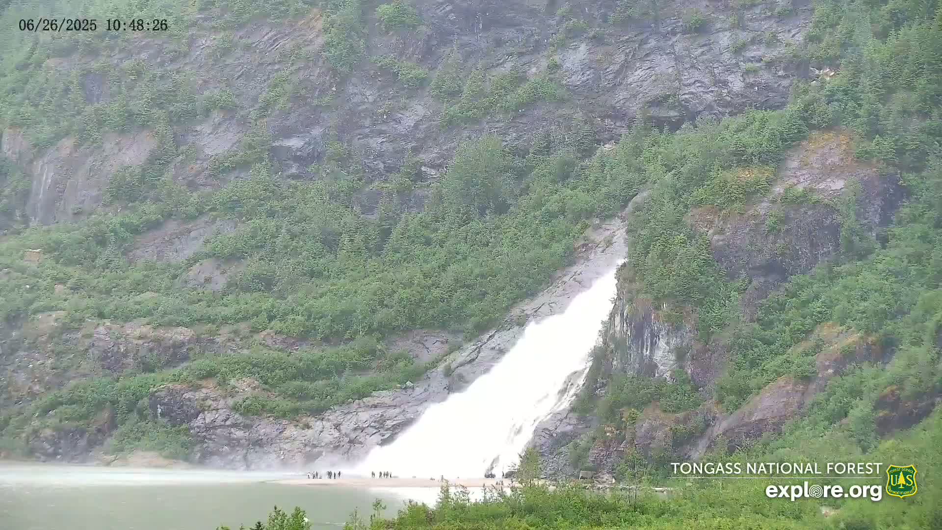 Mendenhall Glacier , Lake & Mountain Live Cam - Mendenhall Valley, Juneau, Alaska, USA