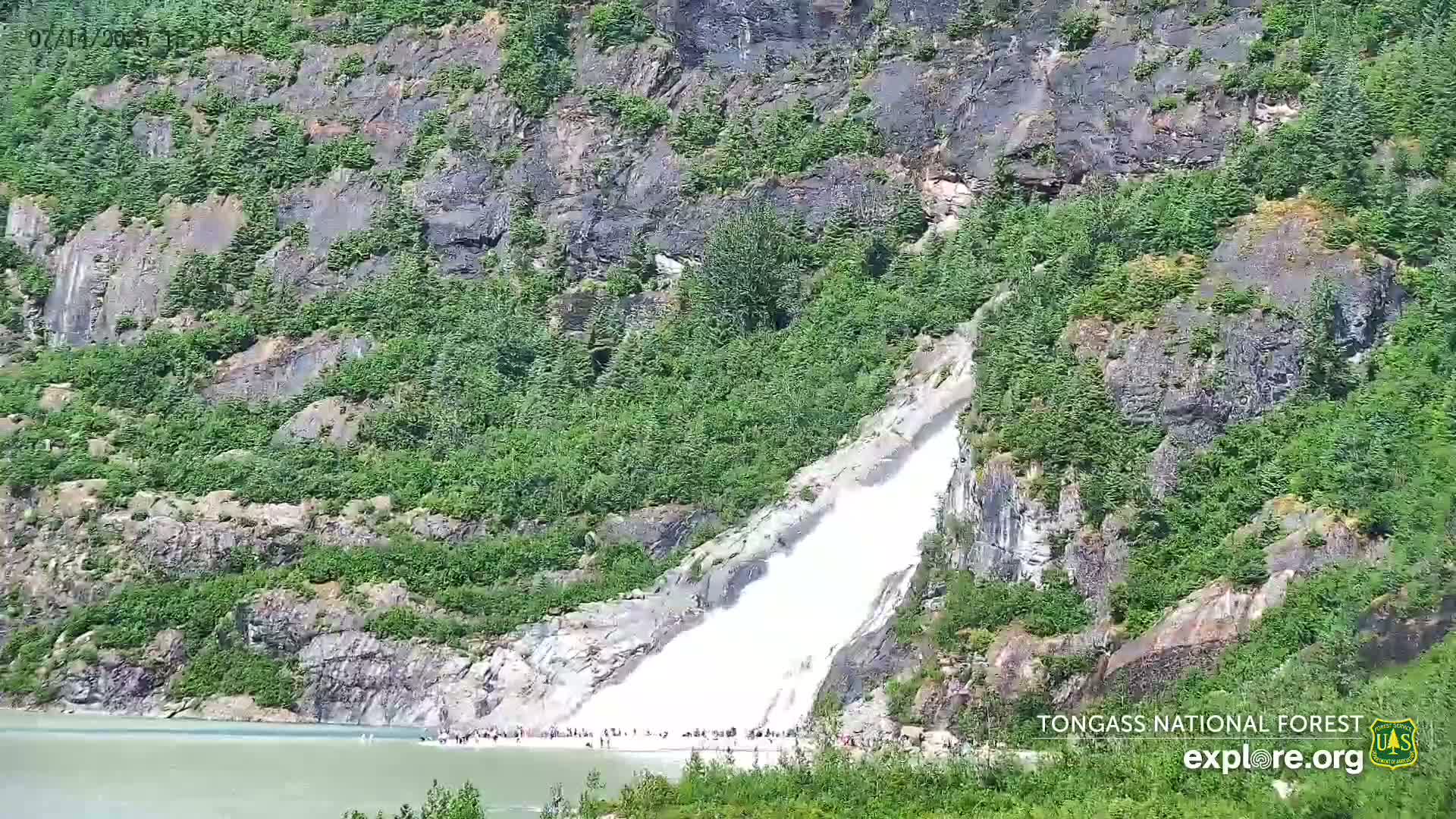 Mendenhall Glacier , Lake & Mountain Live Cam - Mendenhall Valley, Juneau, Alaska, USA