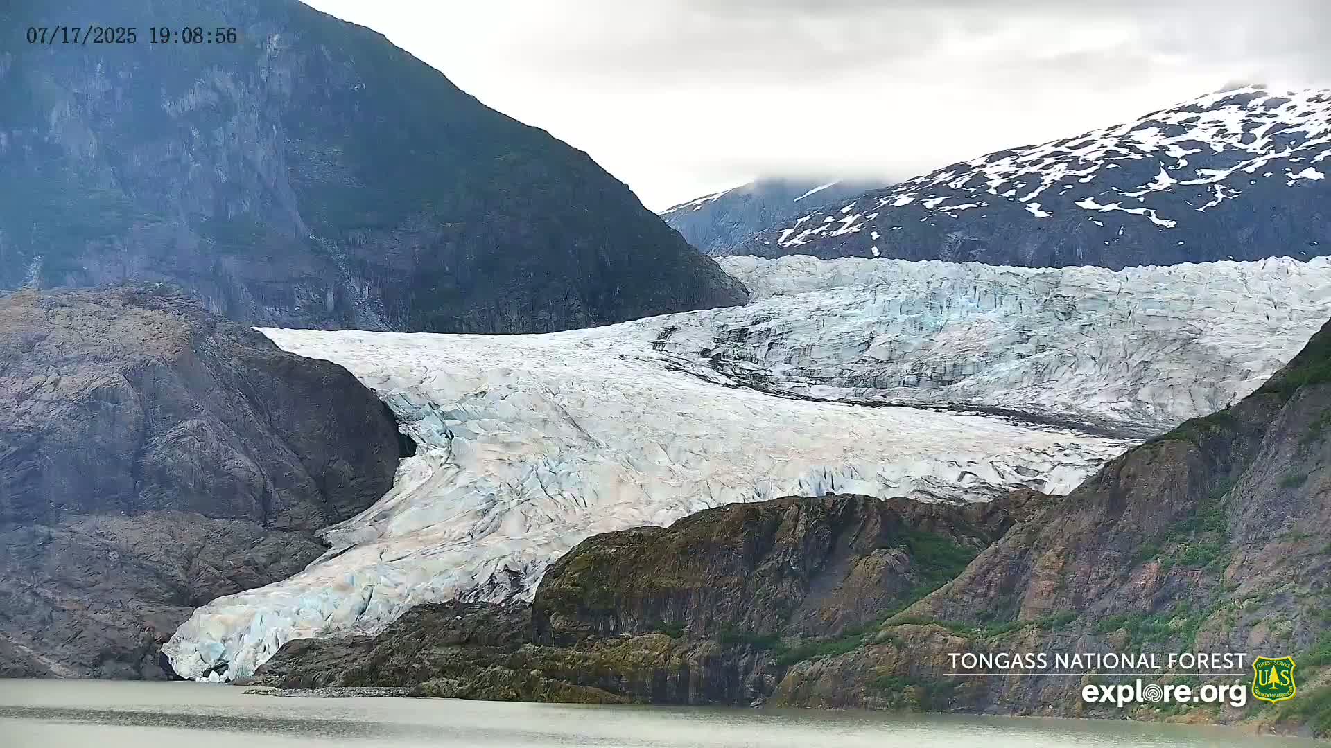 Mendenhall Glacier , Lake & Mountain Live Cam - Mendenhall Valley, Juneau, Alaska, USA