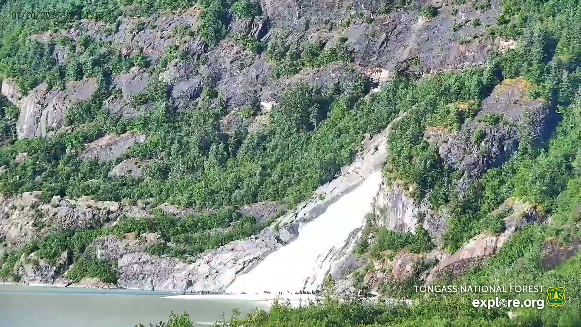 Mendenhall Glacier , Lake & Mountain Live Cam - Mendenhall Valley, Juneau, Alaska, USA