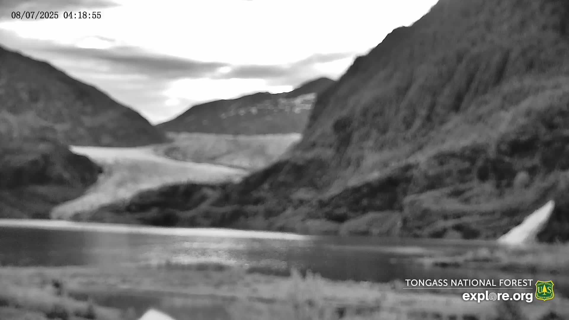 Mendenhall Glacier , Lake & Mountain Live Cam - Mendenhall Valley, Juneau, Alaska, USA