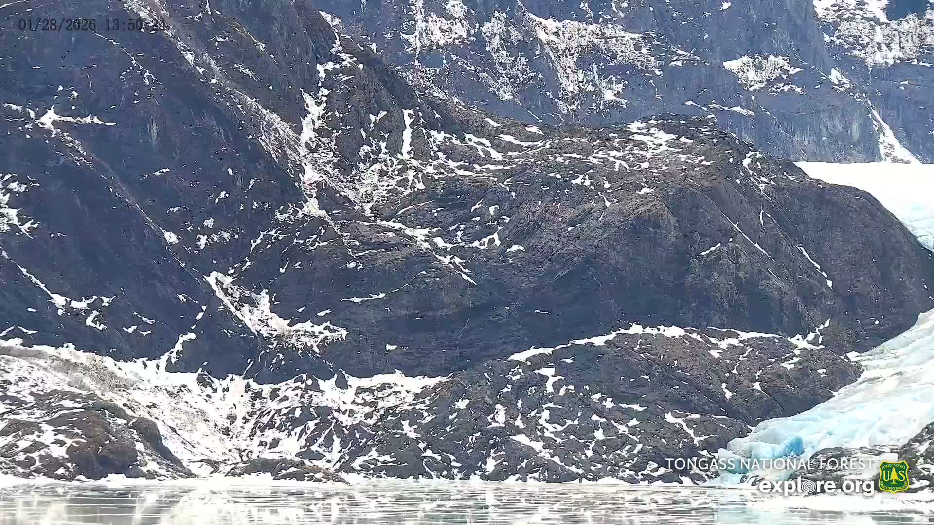 Mendenhall Glacier , Lake & Mountain Live Cam - Mendenhall Valley, Juneau, Alaska, USA