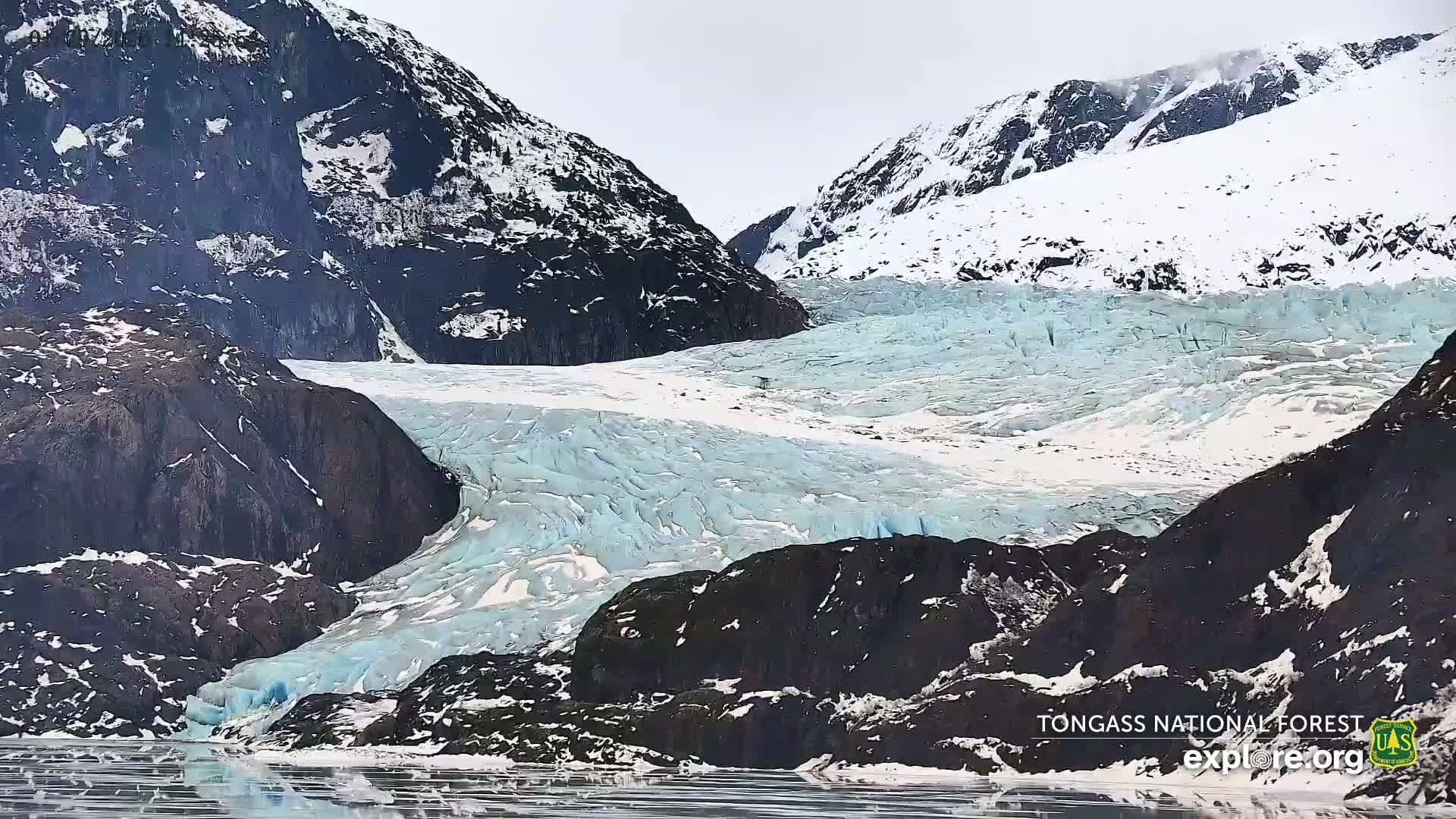 Mendenhall Glacier , Lake & Mountain Live Cam - Mendenhall Valley, Juneau, Alaska, USA