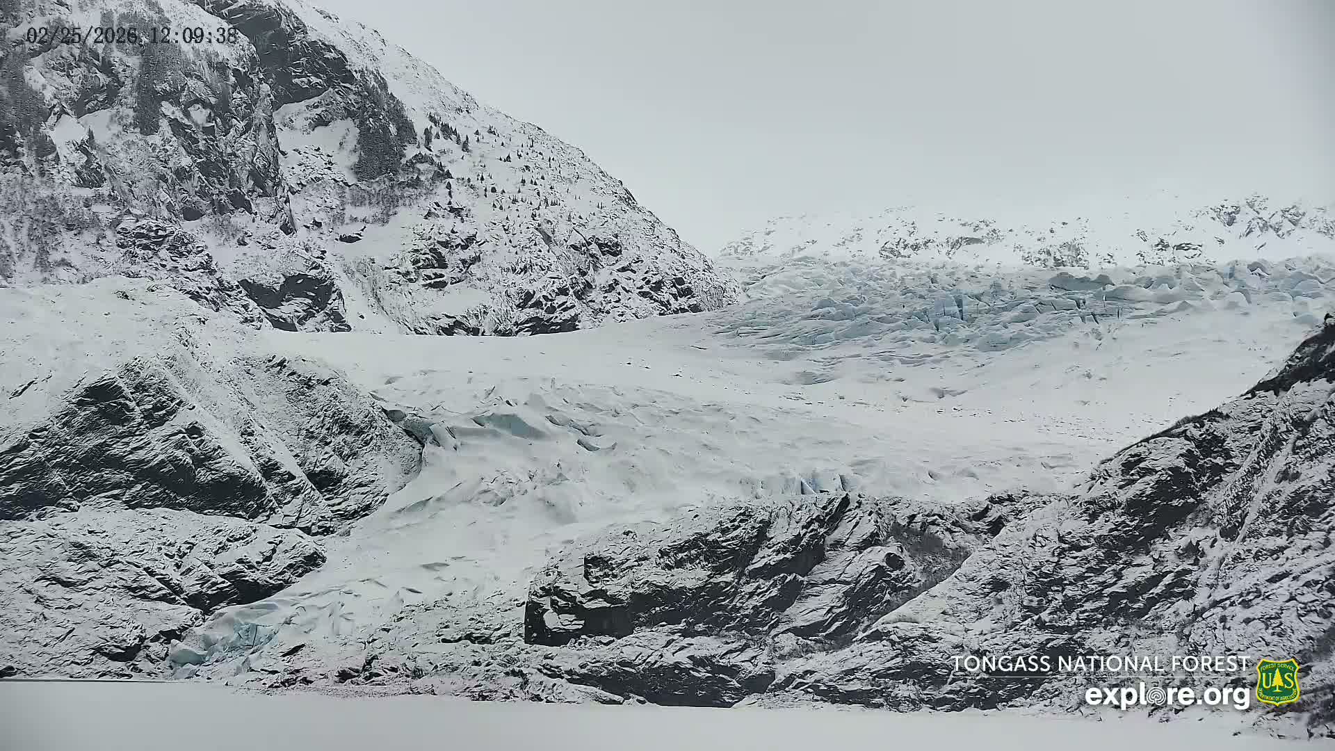 Mendenhall Glacier , Lake & Mountain Live Cam - Mendenhall Valley, Juneau, Alaska, USA