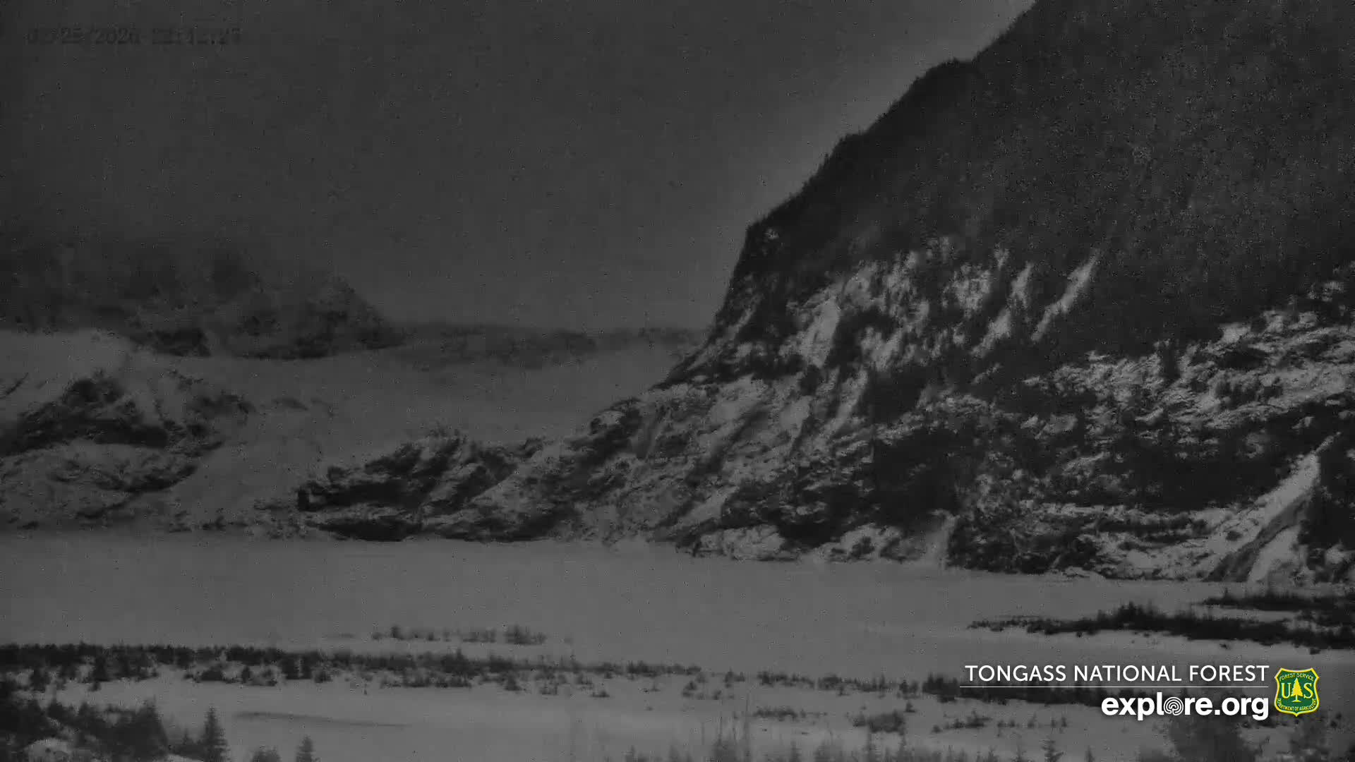 Mendenhall Glacier , Lake & Mountain Live Cam - Mendenhall Valley, Juneau, Alaska, USA