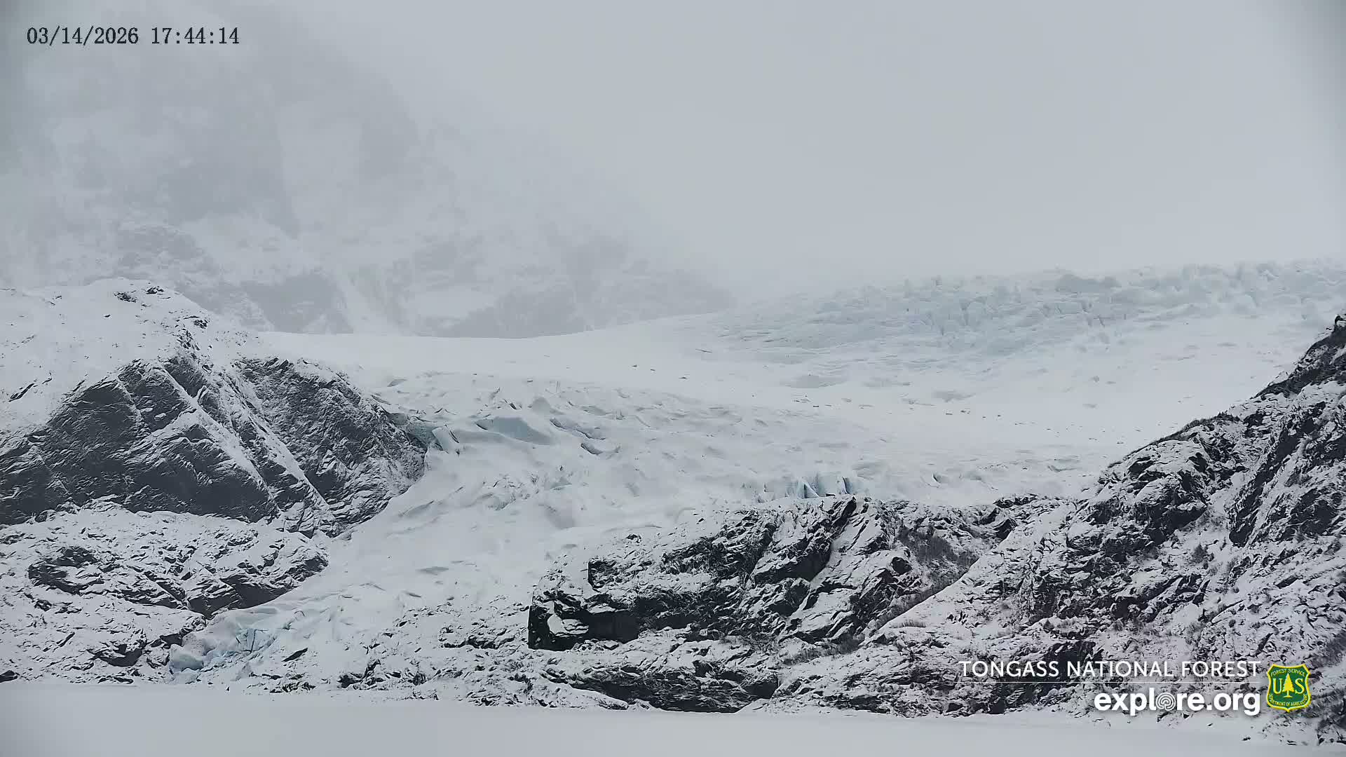 Mendenhall Glacier , Lake & Mountain Live Cam - Mendenhall Valley, Juneau, Alaska, USA