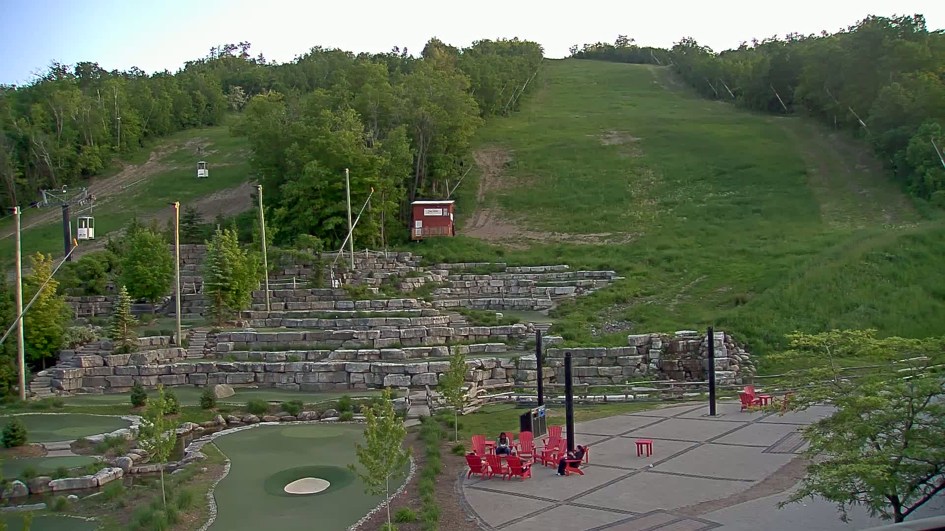 Blue Mountain Village Base Ski Slope and Ropeway Live Cam - Collingwood, Blue Mountains, Simcoe, Ontario, Canada