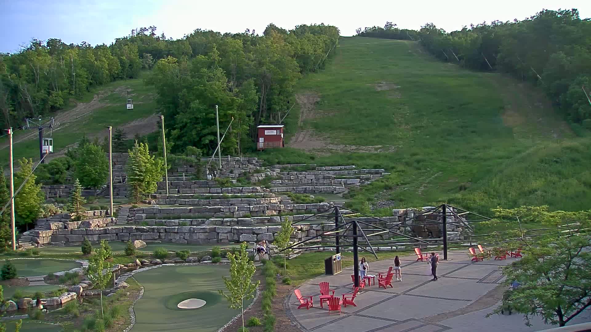 Blue Mountain Village Base Ski Slope and Ropeway Live Cam - Collingwood, Blue Mountains, Simcoe, Ontario, Canada