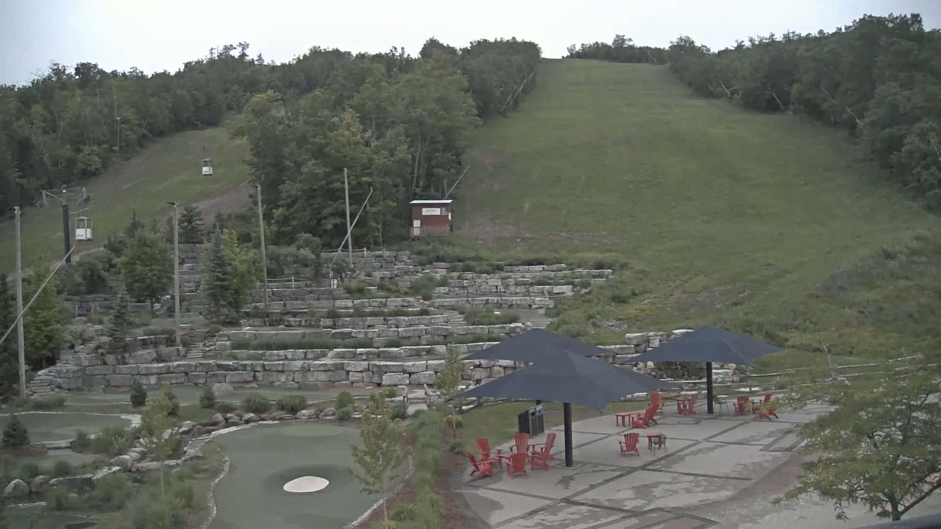 Blue Mountain Village Base Ski Slope and Ropeway Live Cam - Collingwood, Blue Mountains, Simcoe, Ontario, Canada