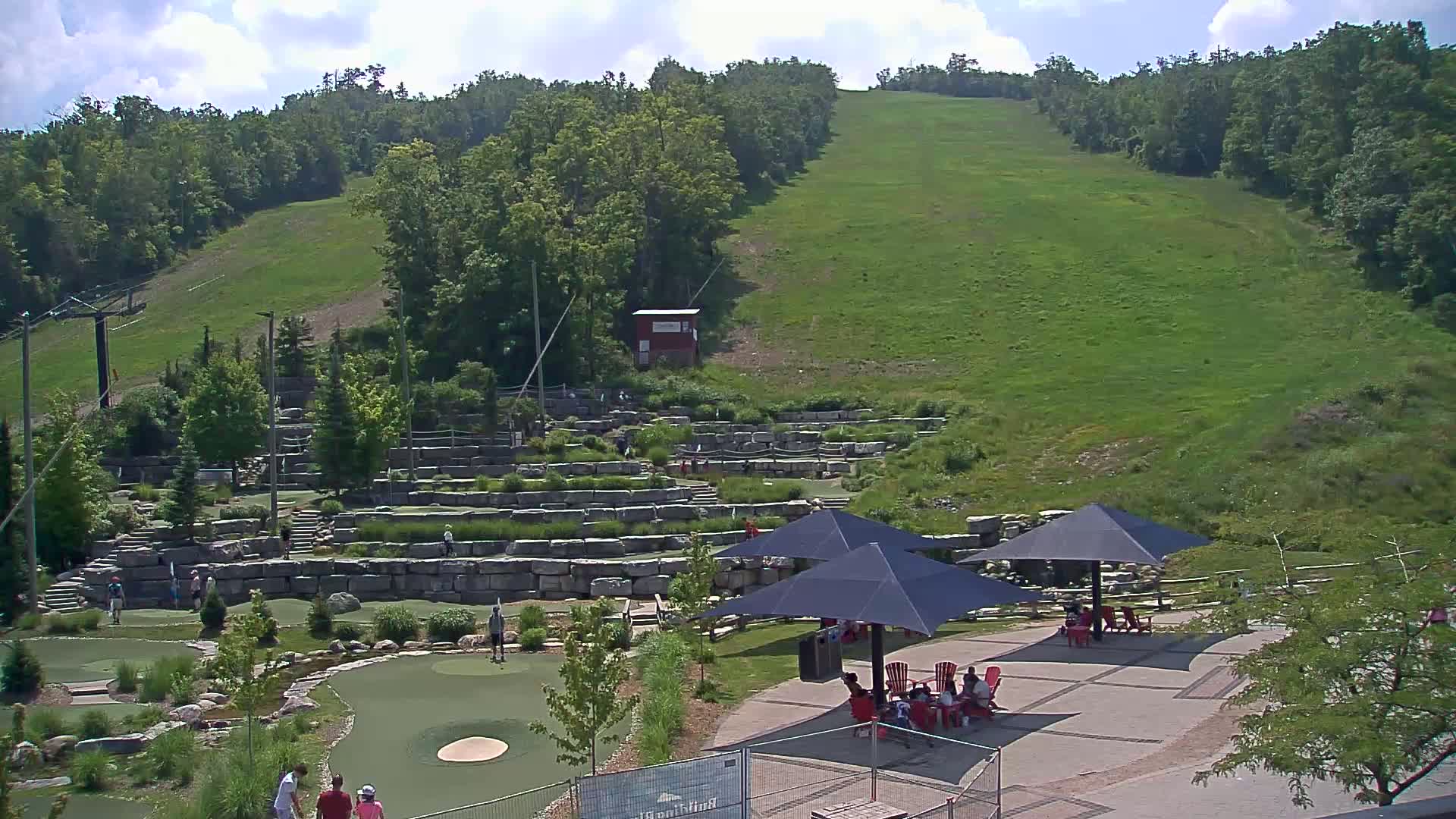 Blue Mountain Village Base Ski Slope and Ropeway Live Cam - Collingwood, Blue Mountains, Simcoe, Ontario, Canada