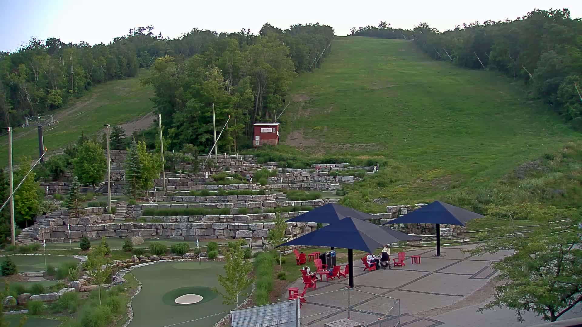 Blue Mountain Village Base Ski Slope and Ropeway Live Cam - Collingwood, Blue Mountains, Simcoe, Ontario, Canada