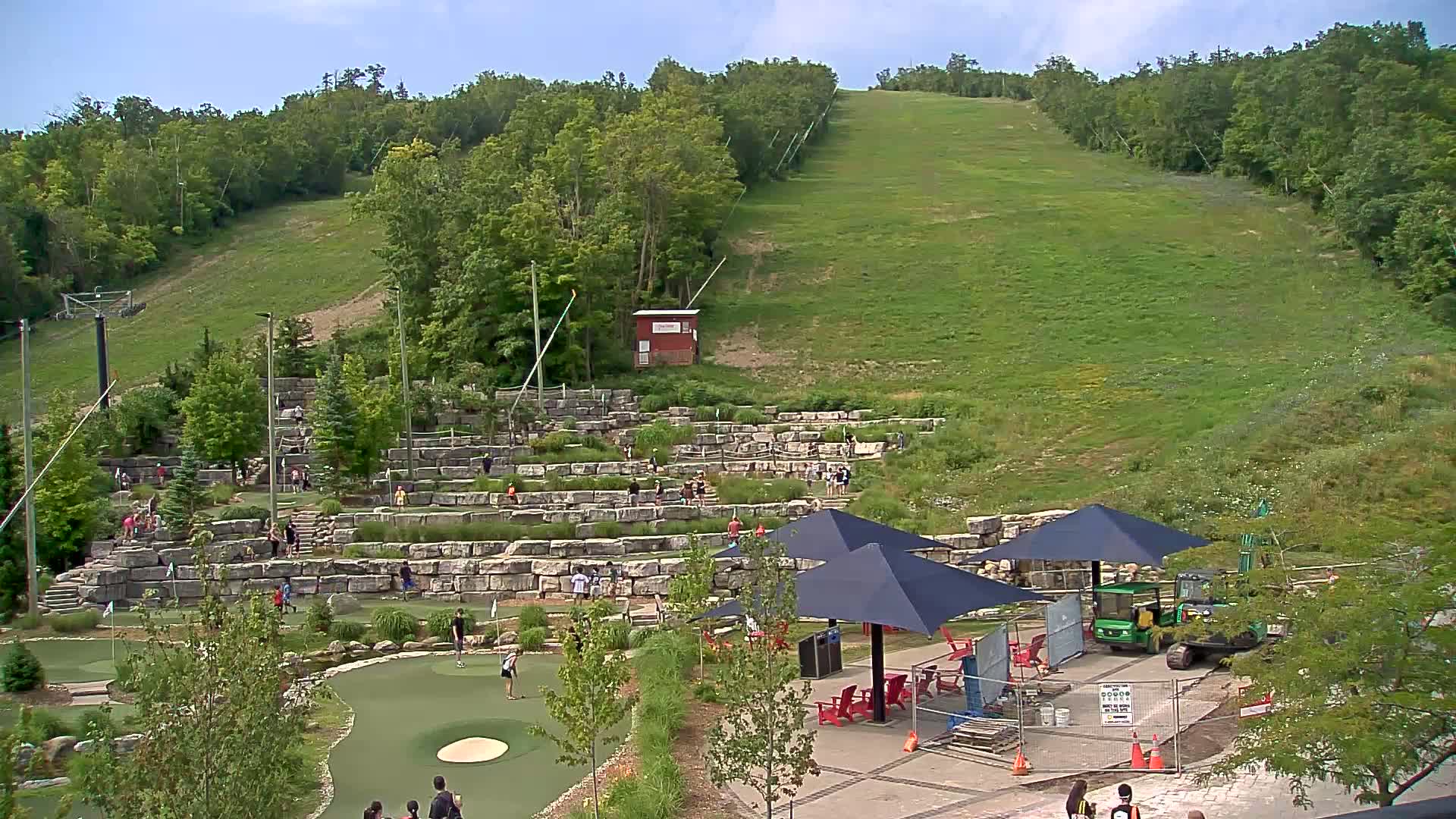 Blue Mountain Village Base Ski Slope and Ropeway Live Cam - Collingwood, Blue Mountains, Simcoe, Ontario, Canada