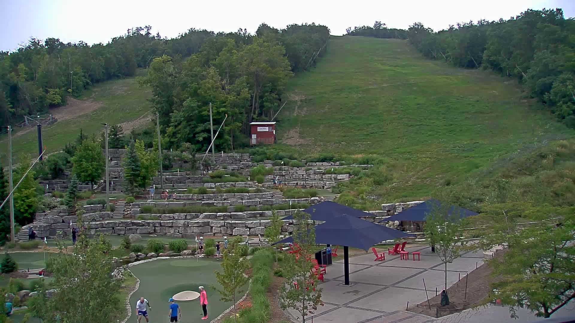 Blue Mountain Village Base Ski Slope and Ropeway Live Cam - Collingwood, Blue Mountains, Simcoe, Ontario, Canada