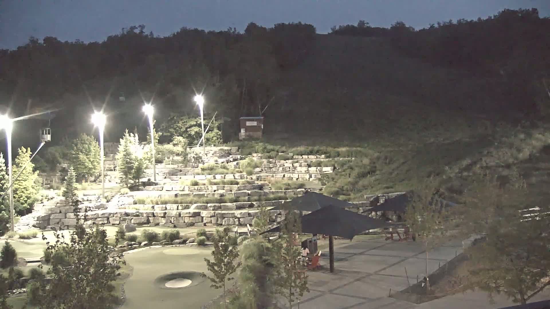 Blue Mountain Village Base Ski Slope and Ropeway Live Cam - Collingwood, Blue Mountains, Simcoe, Ontario, Canada