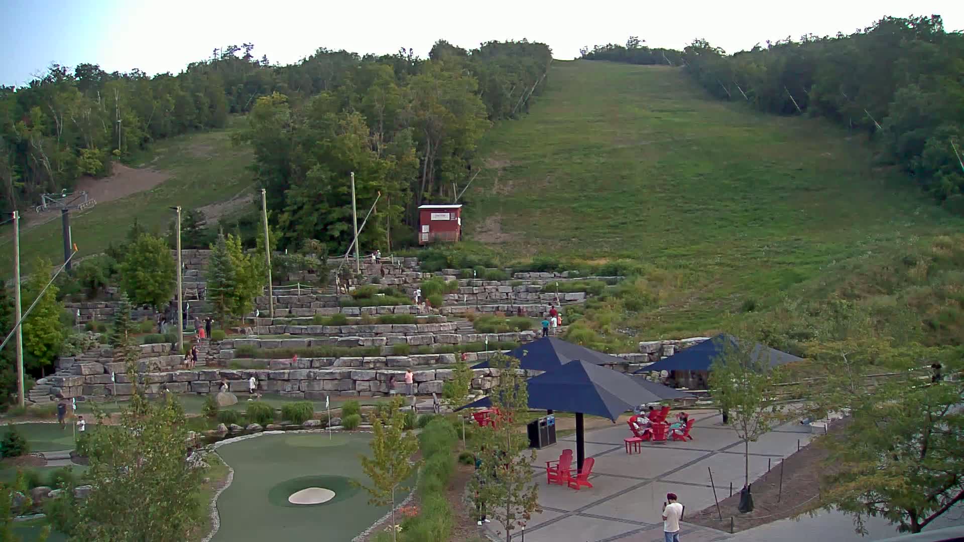 Blue Mountain Village Base Ski Slope and Ropeway Live Cam - Collingwood, Blue Mountains, Simcoe, Ontario, Canada