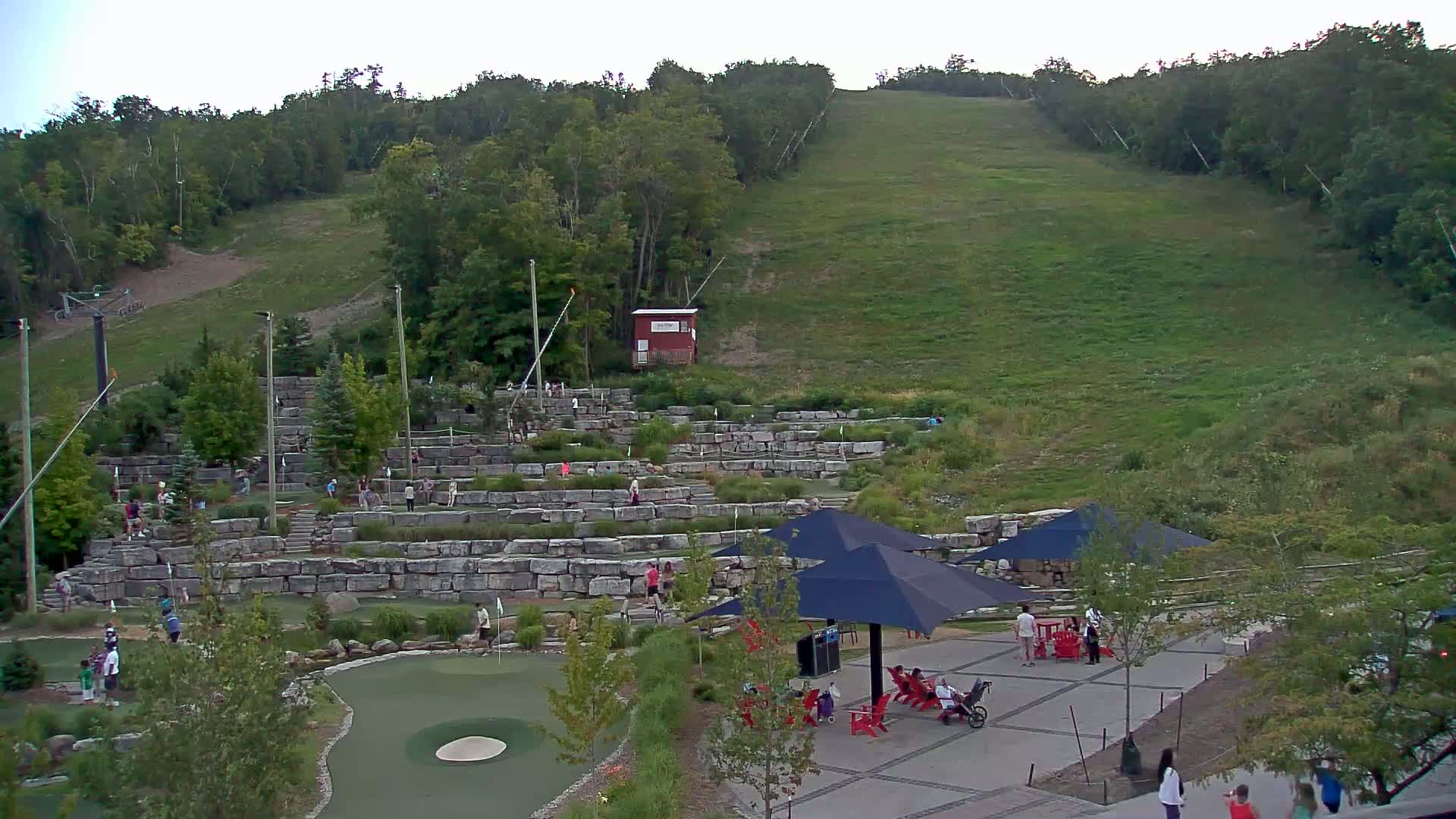Blue Mountain Village Base Ski Slope and Ropeway Live Cam - Collingwood, Blue Mountains, Simcoe, Ontario, Canada