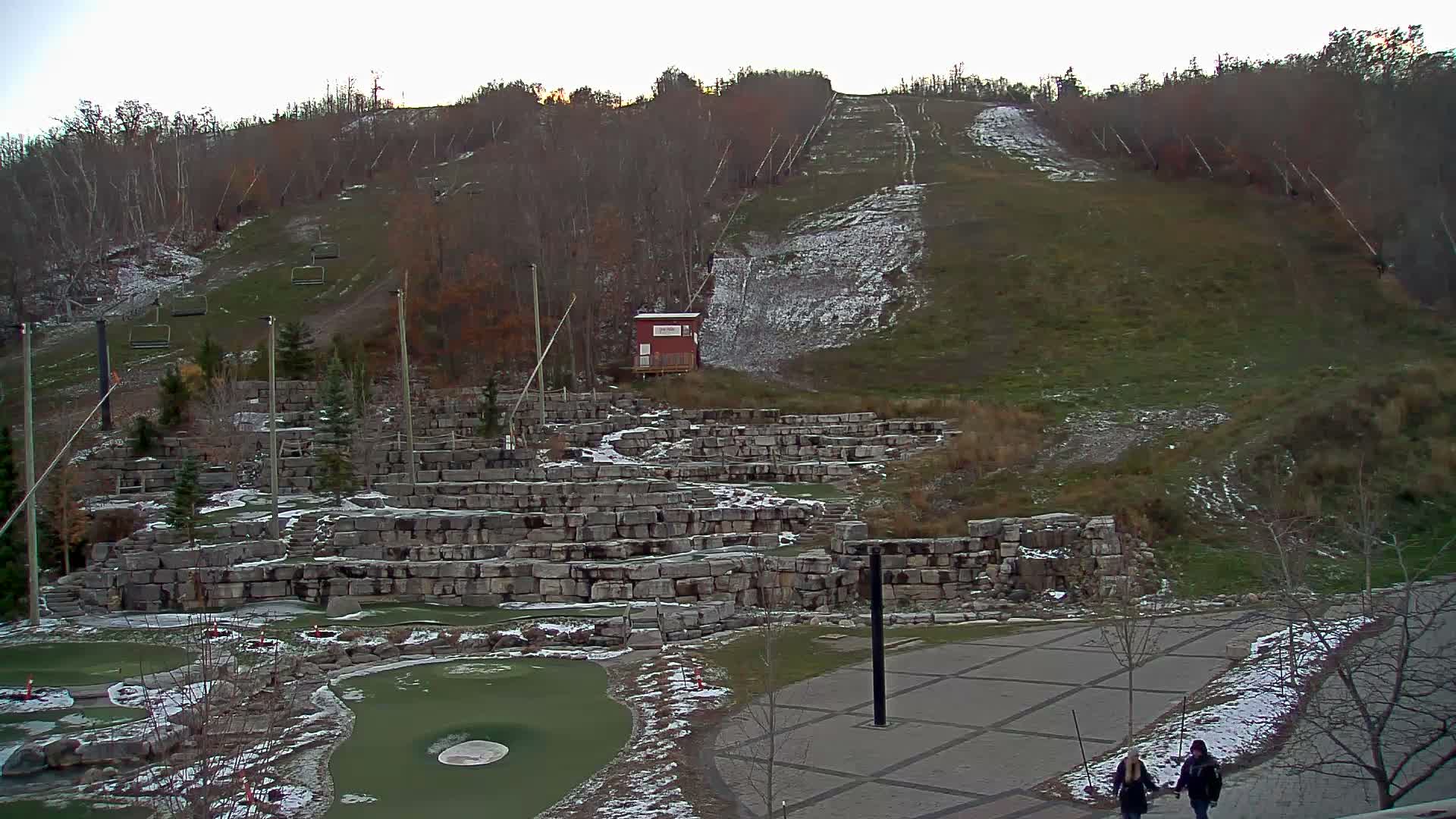 Blue Mountain Village Base Ski Slope and Ropeway Live Cam - Collingwood, Blue Mountains, Simcoe, Ontario, Canada